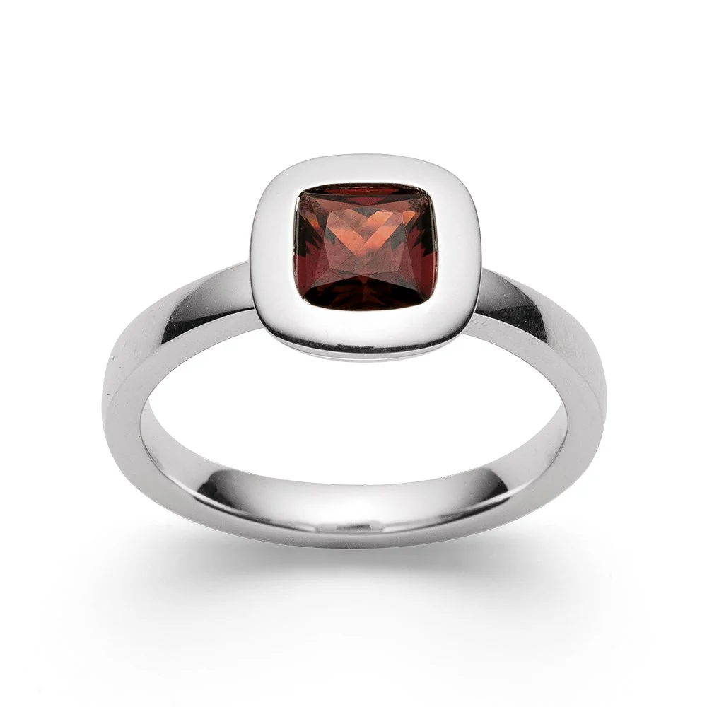 925/- Ringblank, Granat 1.30ct