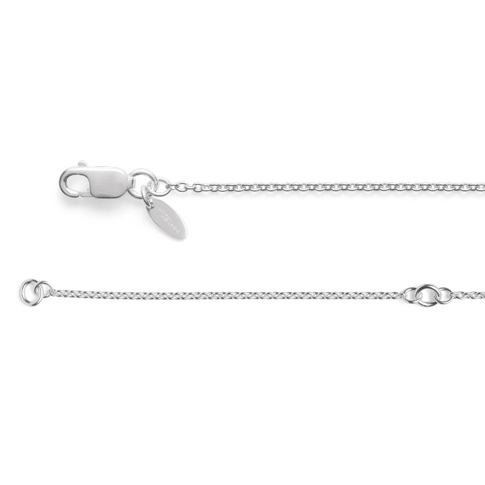 925/- rund ankerkæde karabin 1,16 mm, 42 + 5cm - Image 3