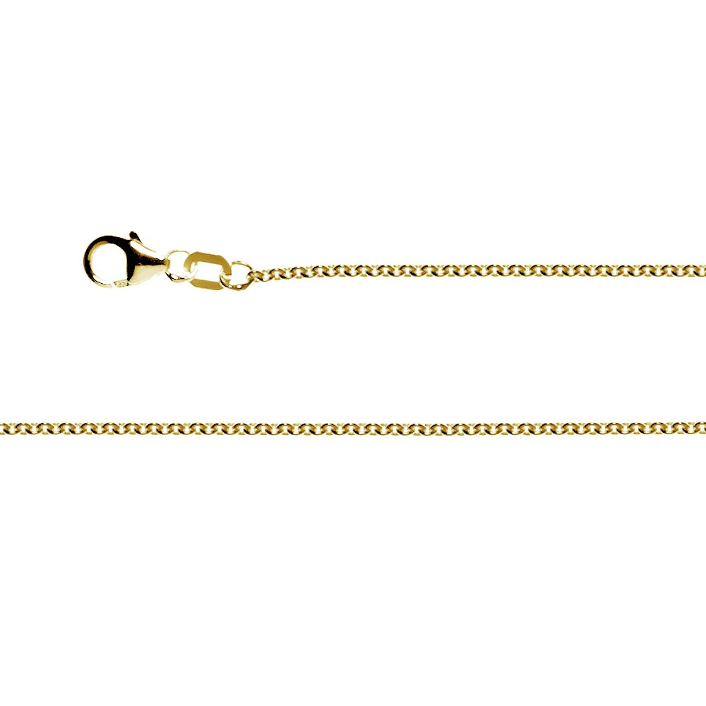 925/- rund ankerkæde karabin fg 1,5 mm