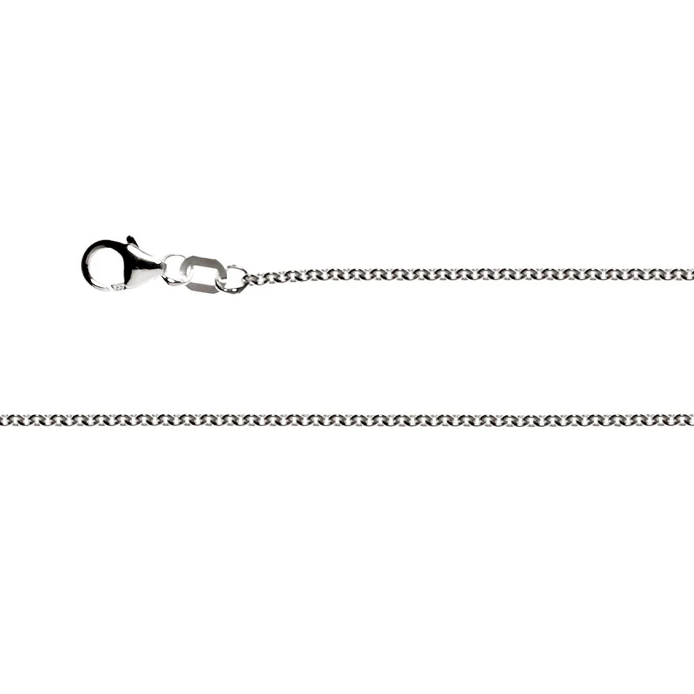 925/- Rund ankerkæde, karabinlås, pol. 1,5mm, 60cm