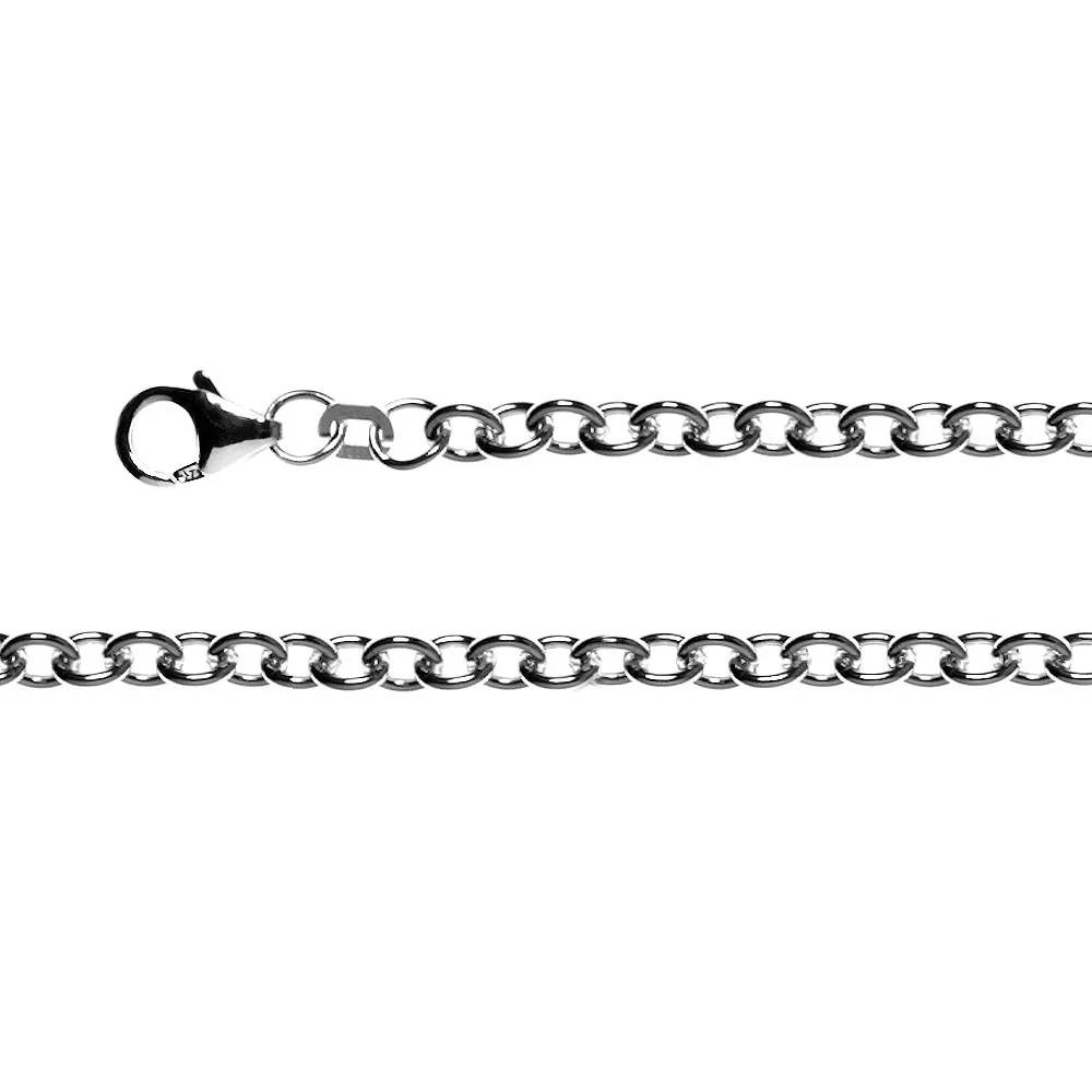 925/- rund ankerkæde rho karabin 2,8 mm