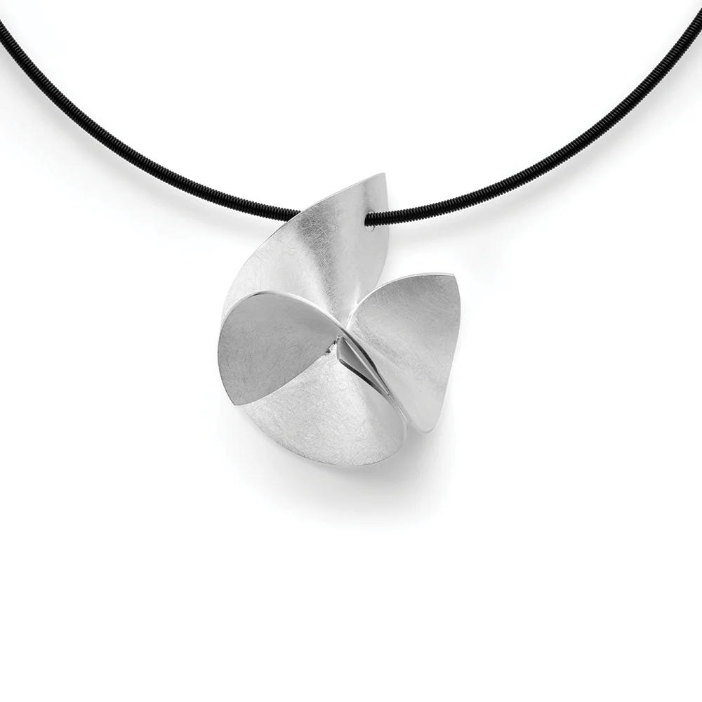 925/- vedhæng, børstet/blank