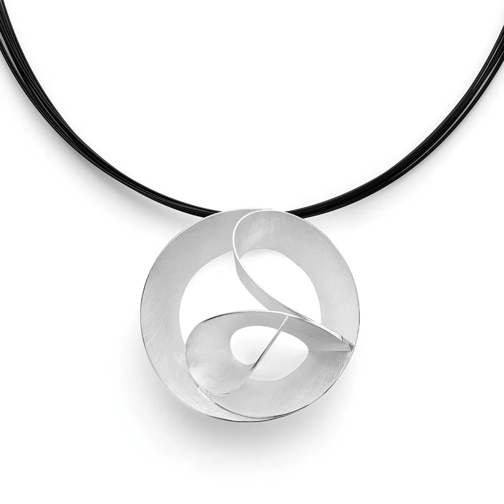 925/- vedhæng, børstet/blank