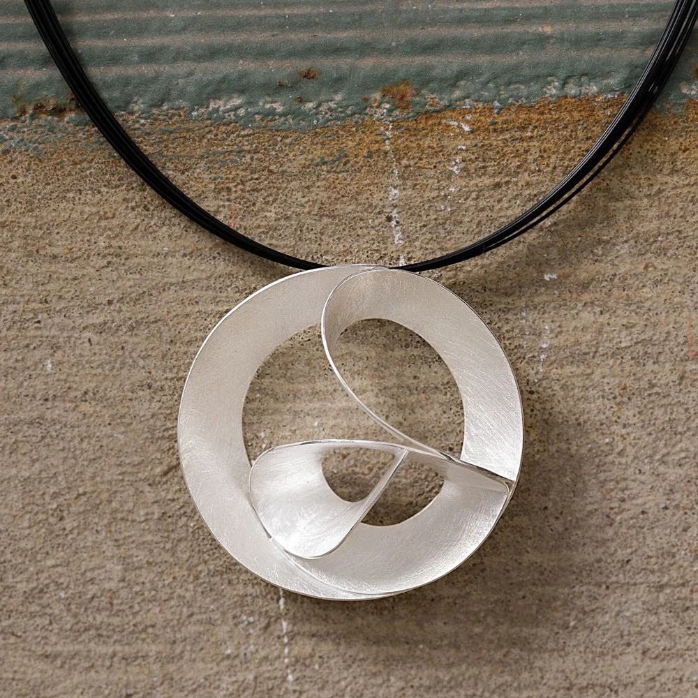 925/- vedhæng, børstet/blank - Image 3