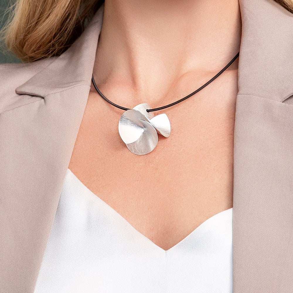 925/- vedhæng, børstet/blank - Image 2