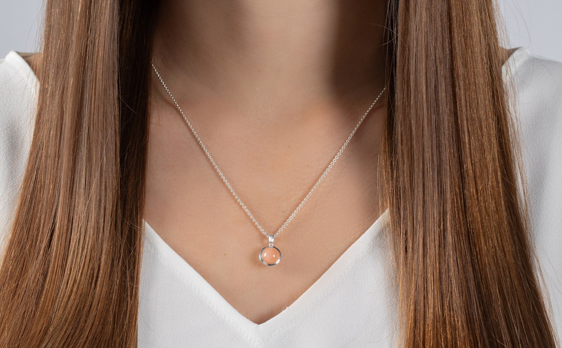 925/- Vedhæng mat/blank, månesten blush 1,85ct - Image 2