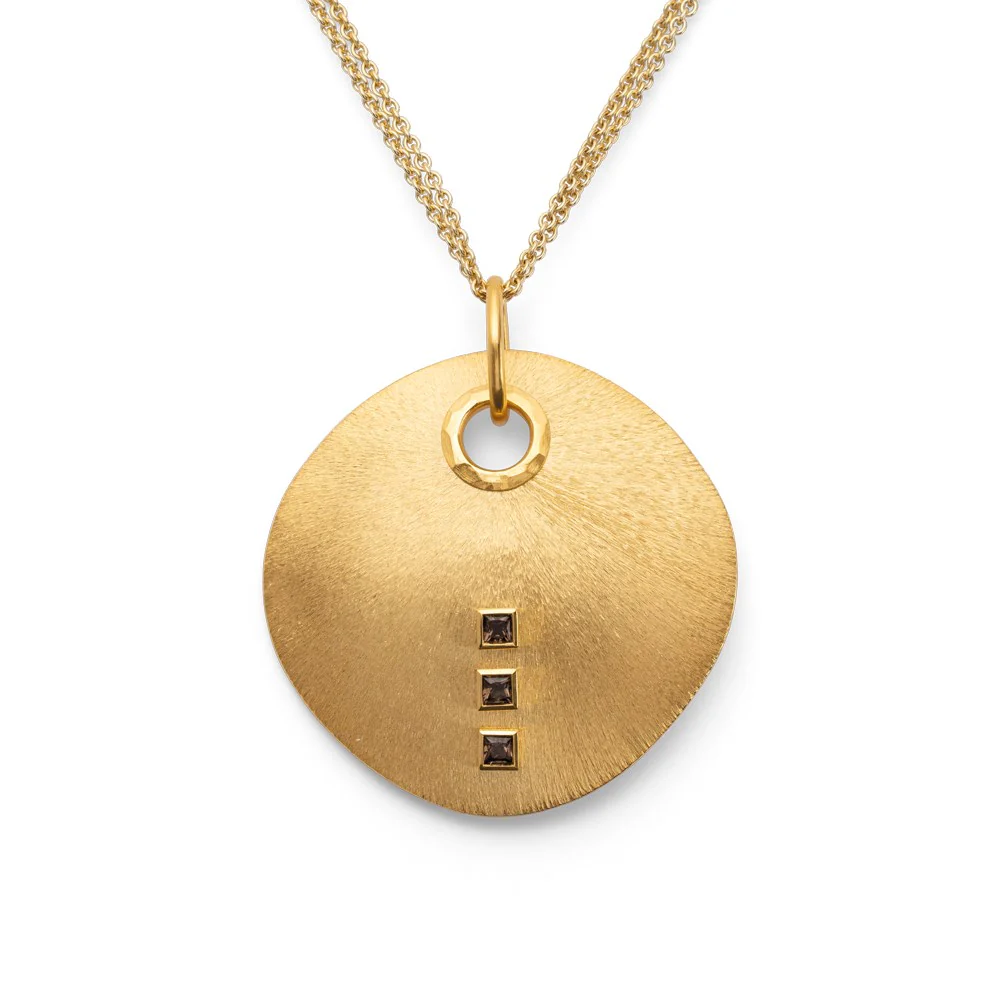 925/- Vedhæng, mat/børstet fg, RQ 0,21ct