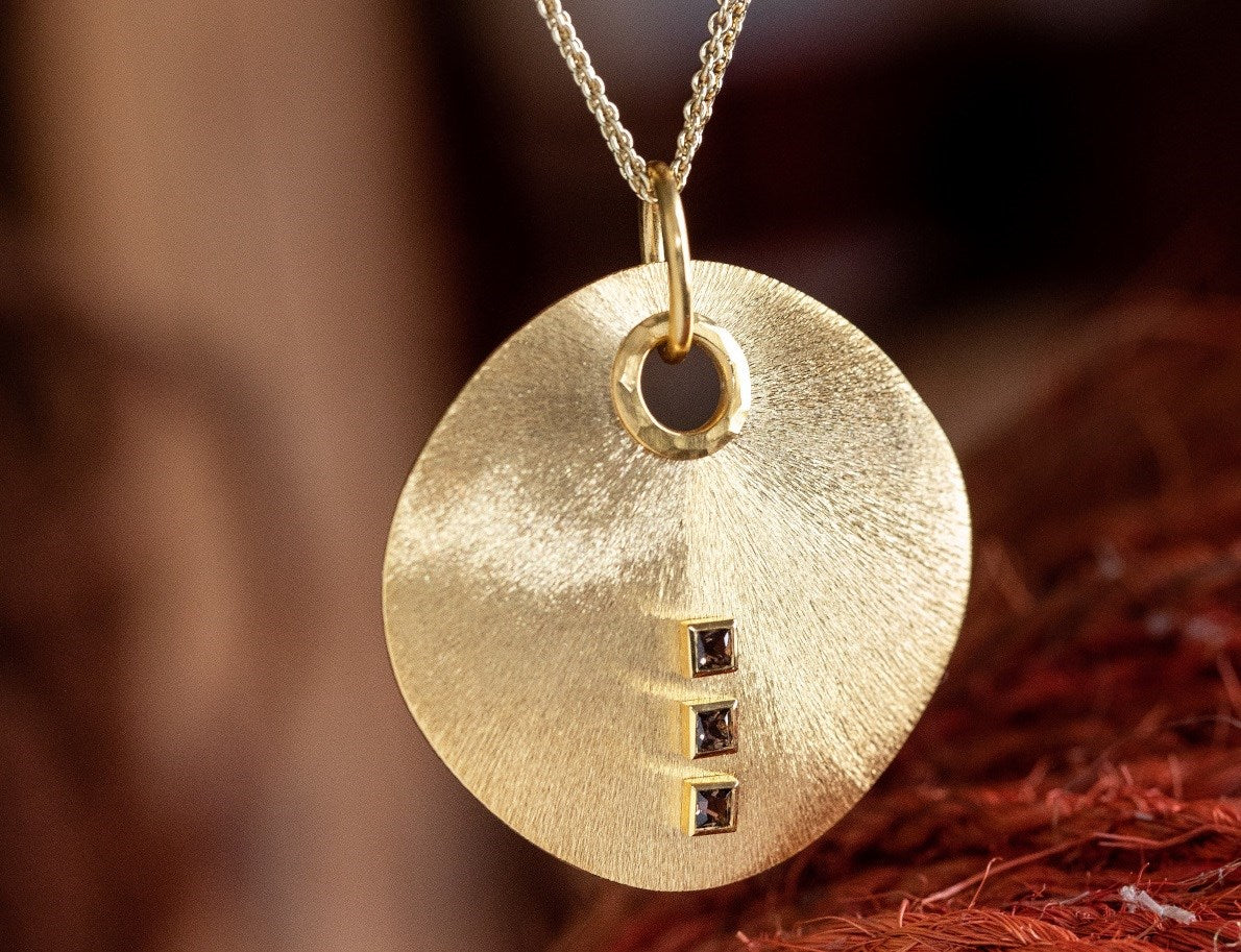925/- Vedhæng, mat/børstet fg, RQ 0,21ct - Image 3