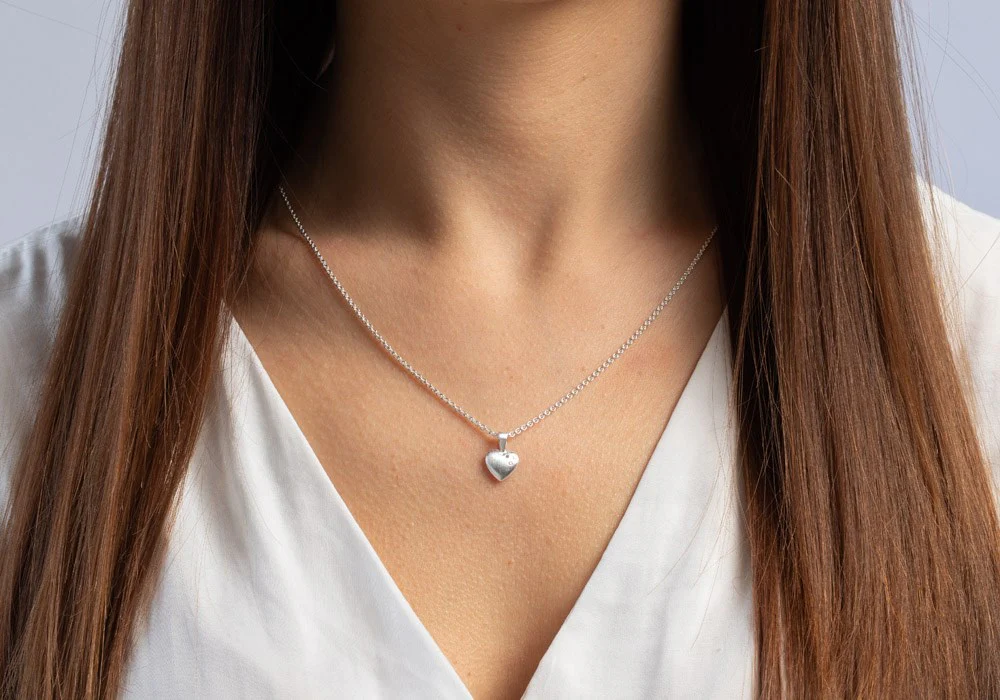 925/- Vedhæng mat, dia.er 0,015ct W-SI mat - Image 2
