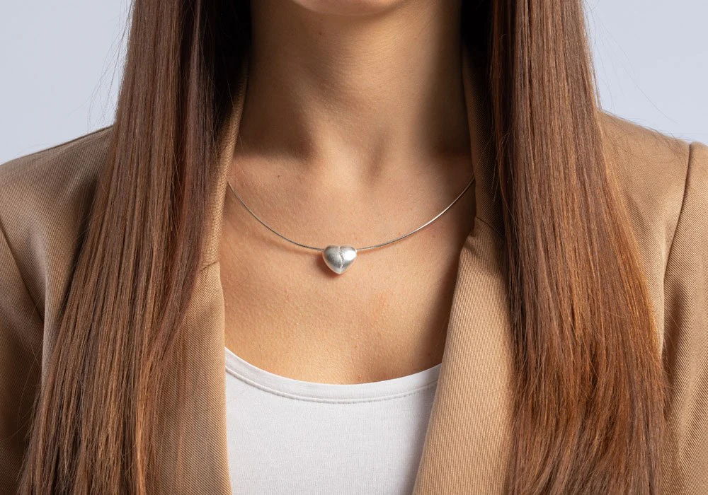 925/- Vedhæng mat, dia.er 0,065ct W-SI - Image 2