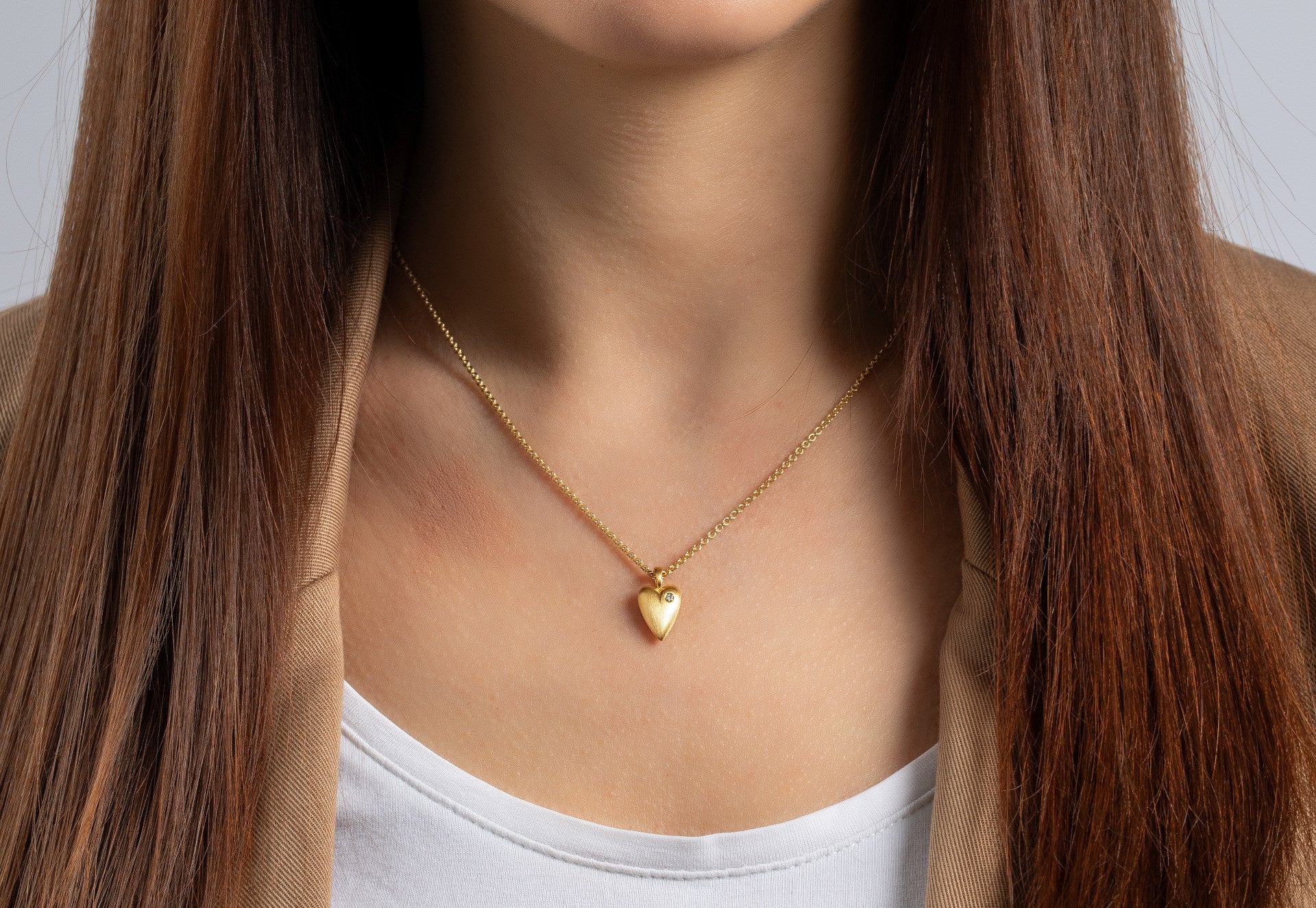 925/- Vedhæng, mat fg, brillant 0,02ct W-SI - Image 2