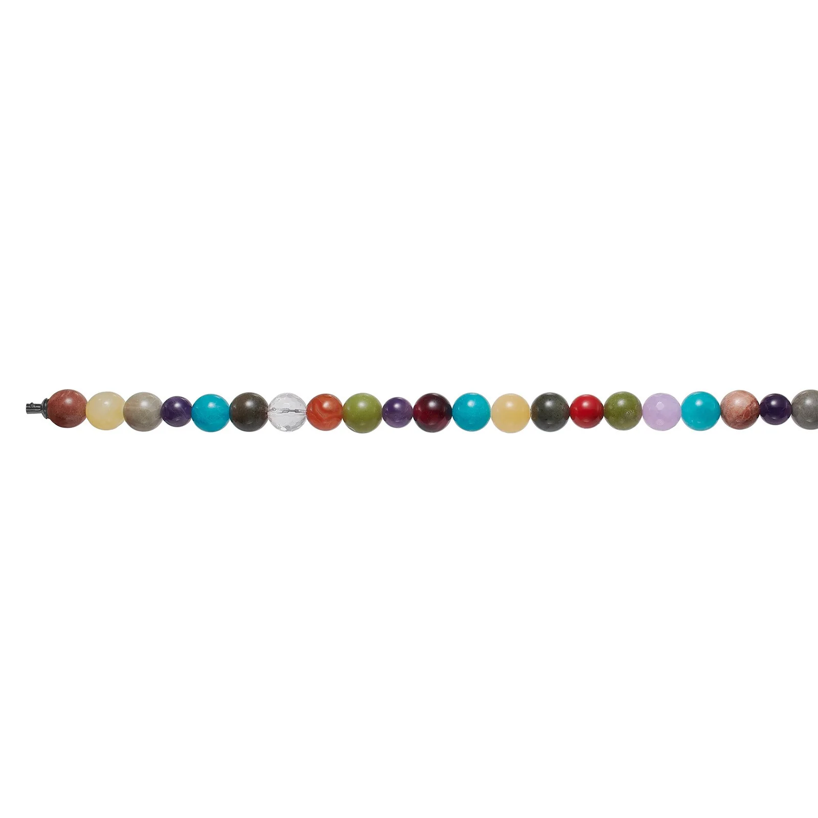 Bjerg quartz, jasper, ametyst, tiger øje, jade system-kæde