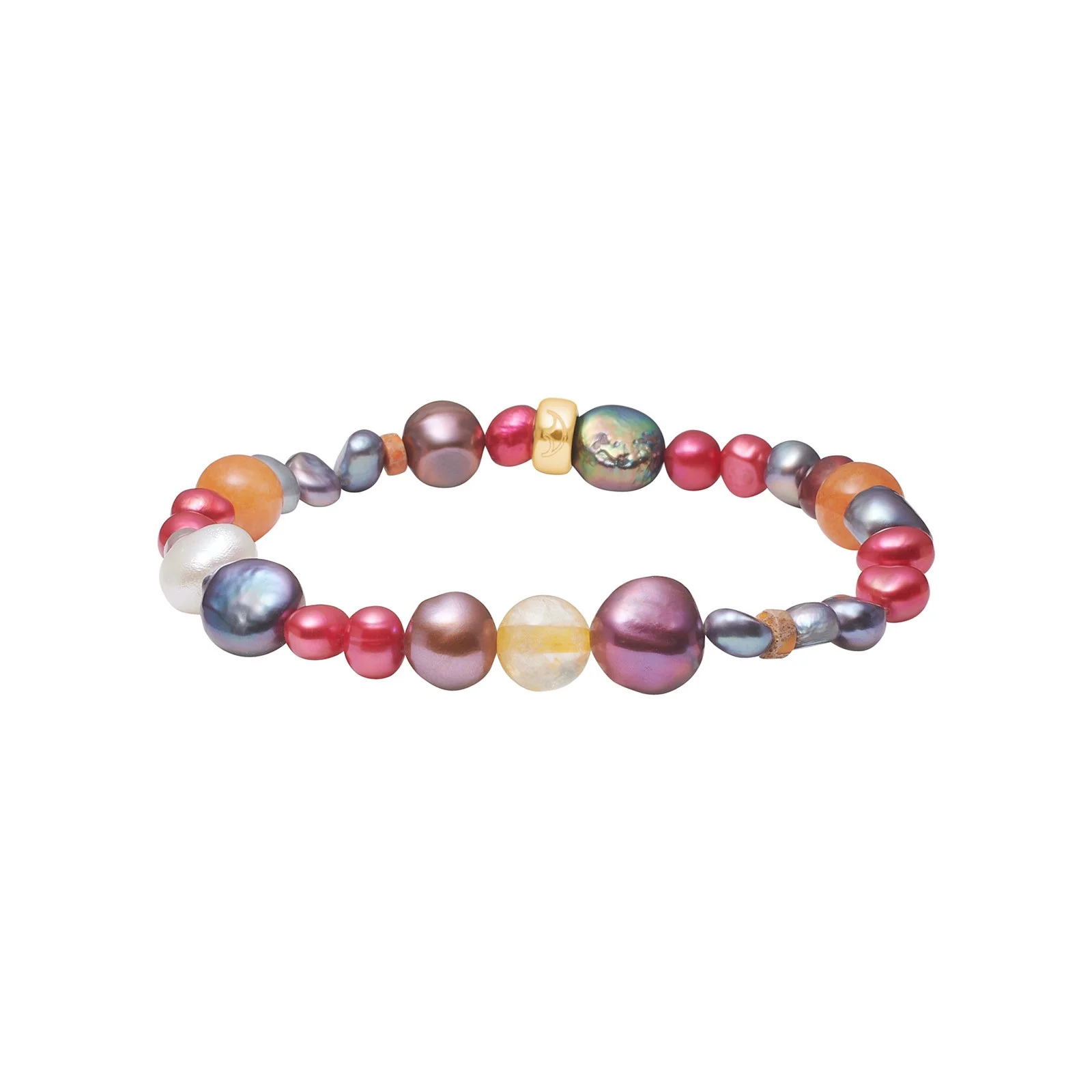 Citrin, quartz, jasper, aventurin, fvkp. armbånd