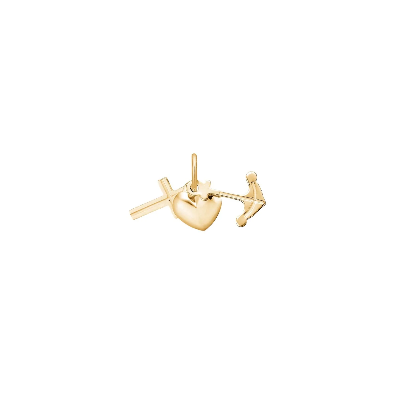 Forg. sølvvedhæng/charm tro,håb,kær 10mm