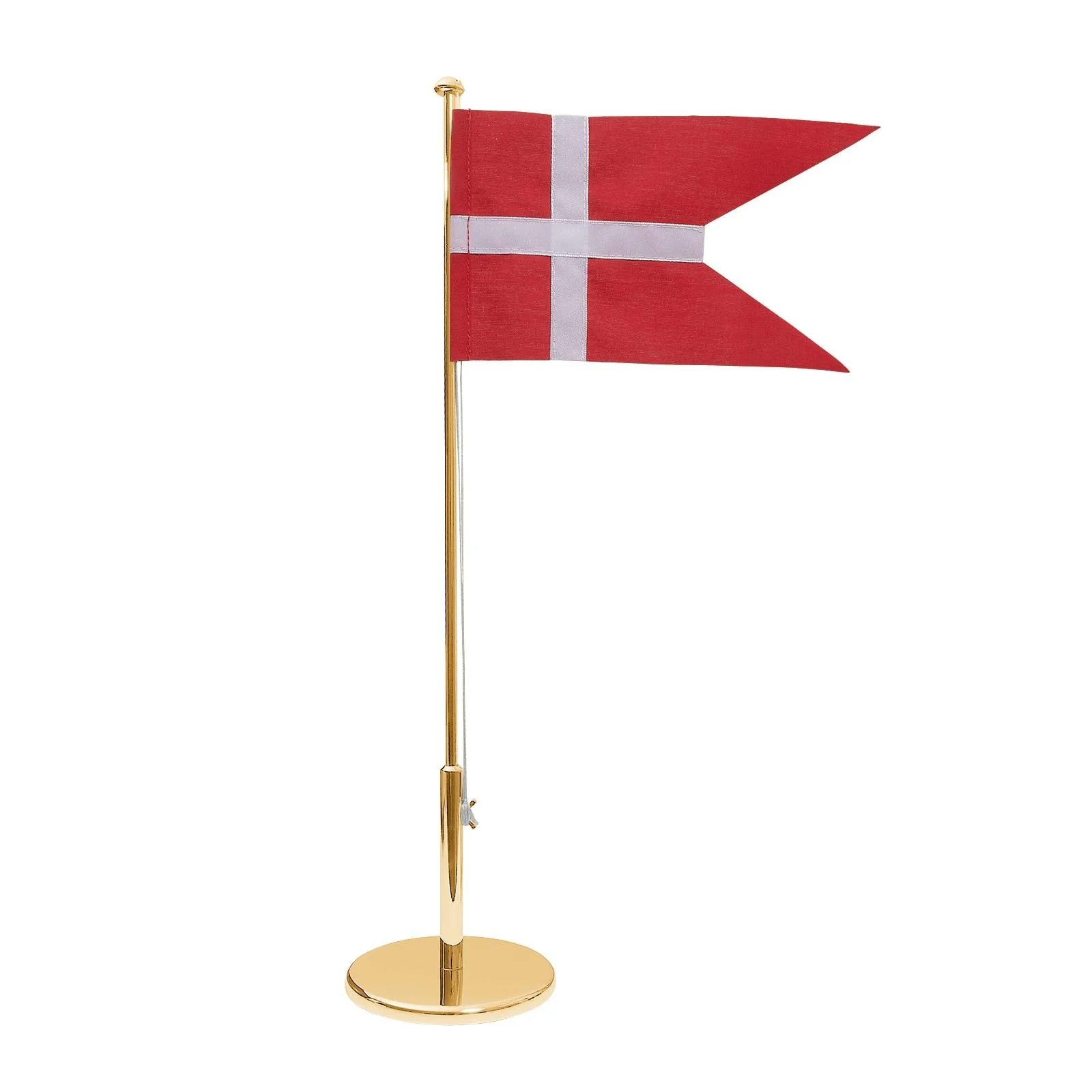 Forgyldt flagstang uden motiver, 40 cm