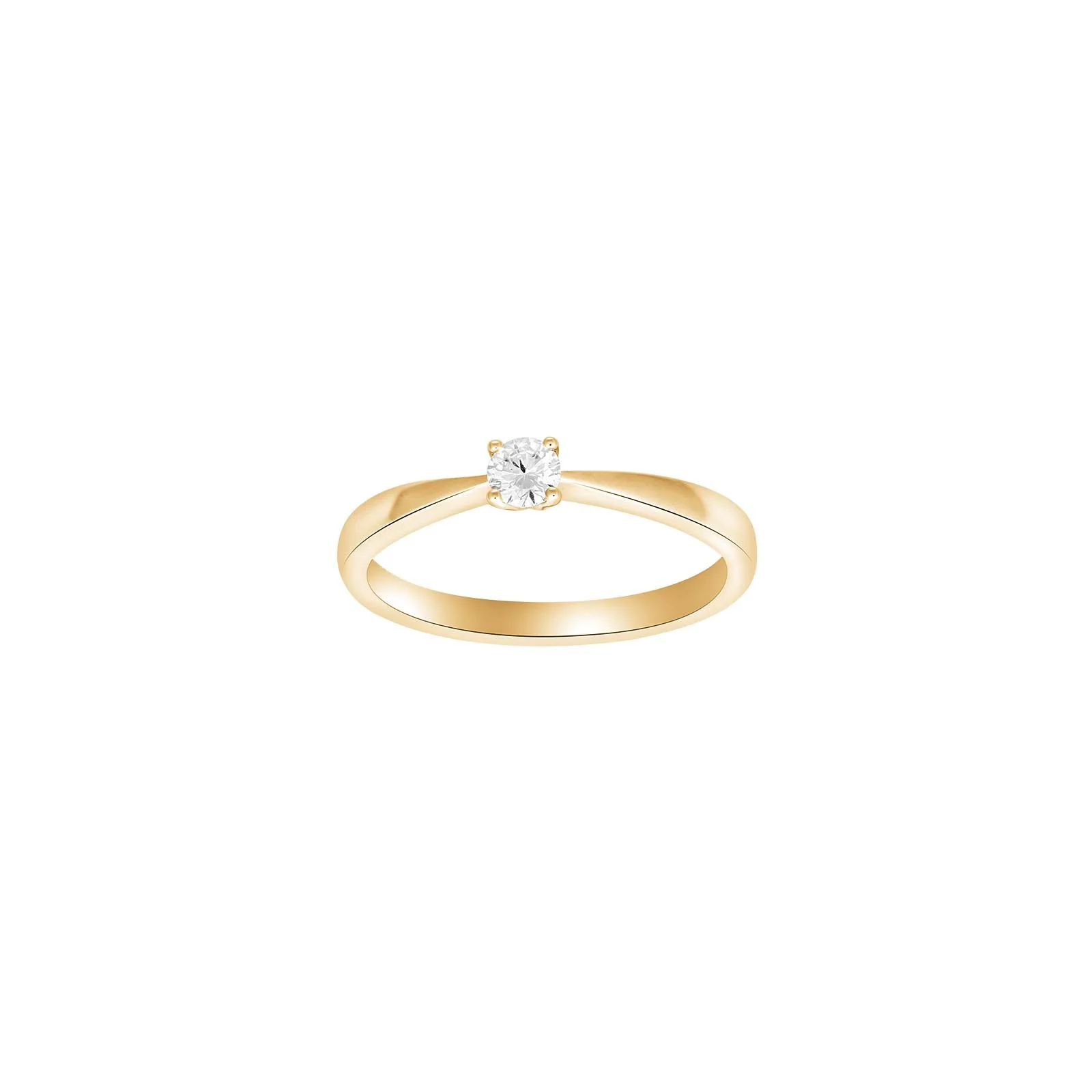 HEART 14kt. guldring m/dia. 0.15ct W/SI
