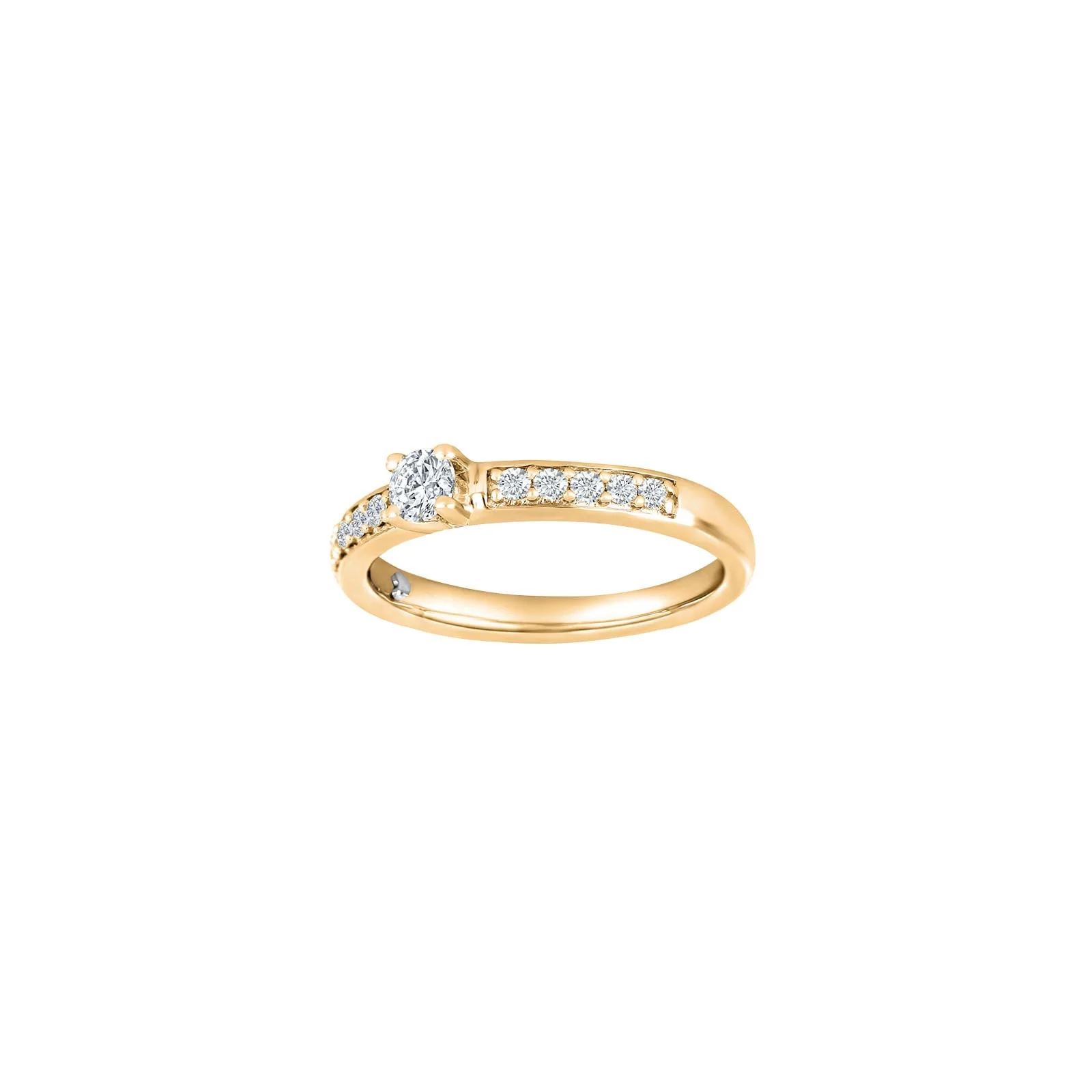 HEART 14kt. guldring m/dia. 0.40ct W/SI - Image 2