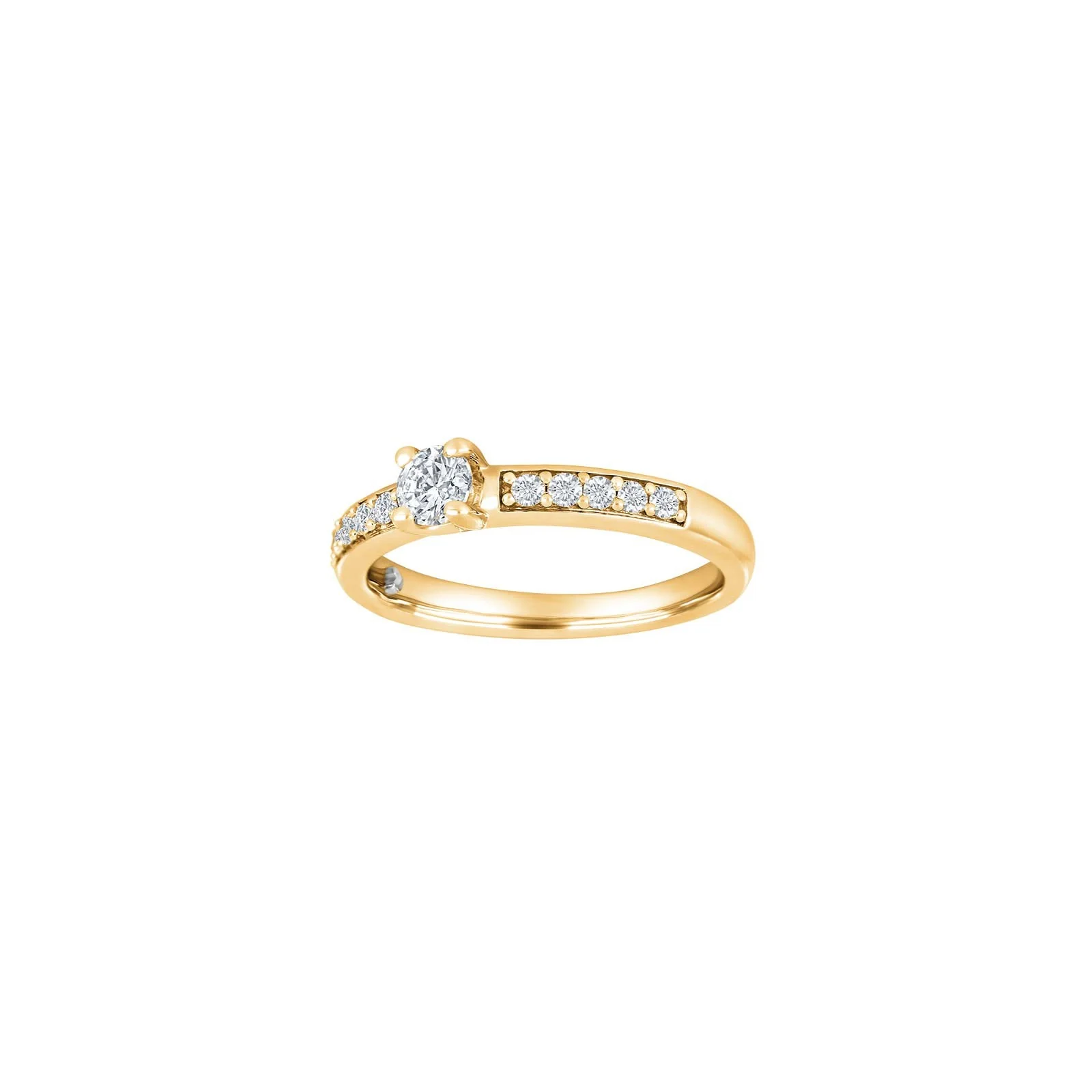 HEART 14kt. guldring m/dia. 0.50ct WSI - Image 2