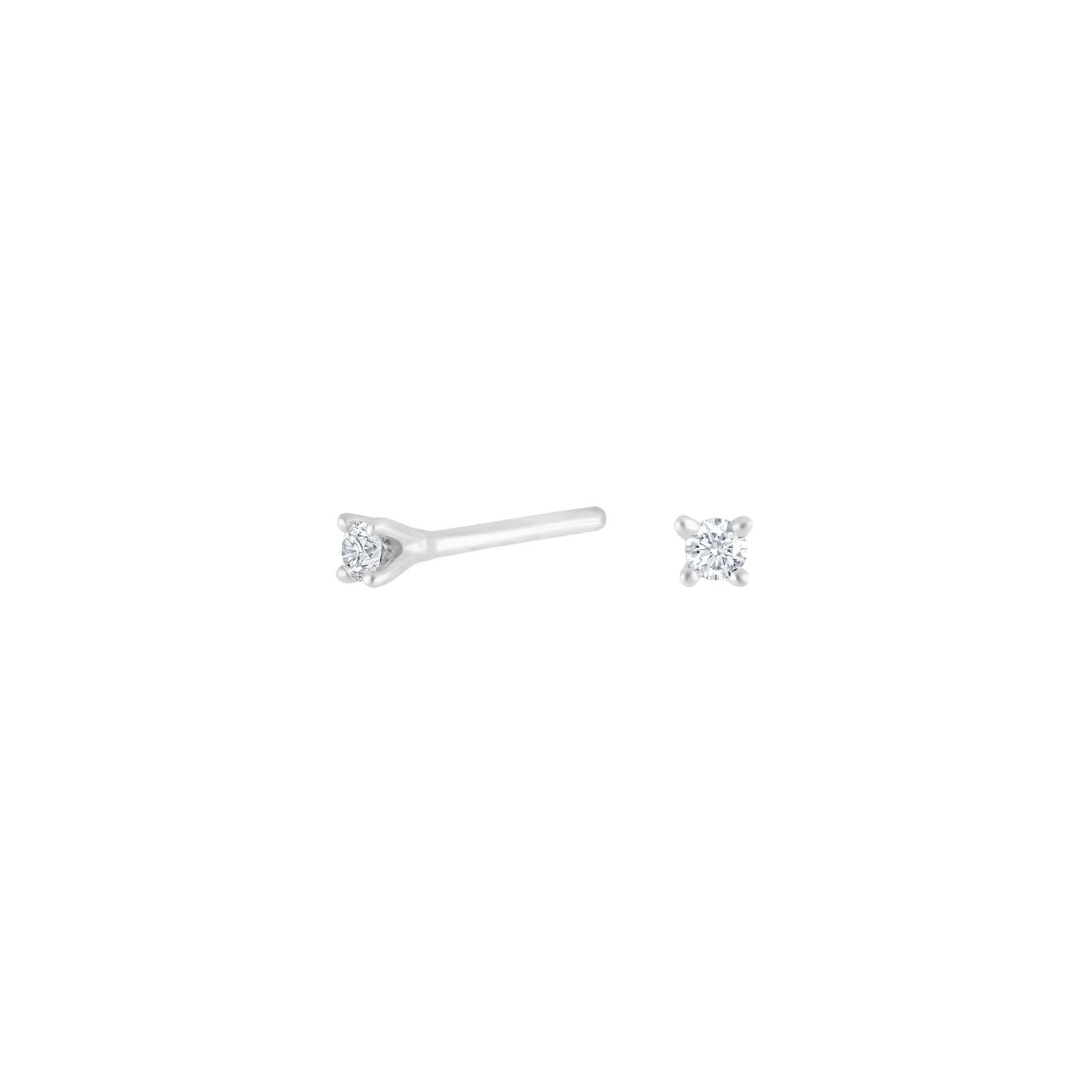 HEART 14kt. hvidguldsørestikker m/dia. 0.06ct W/SI