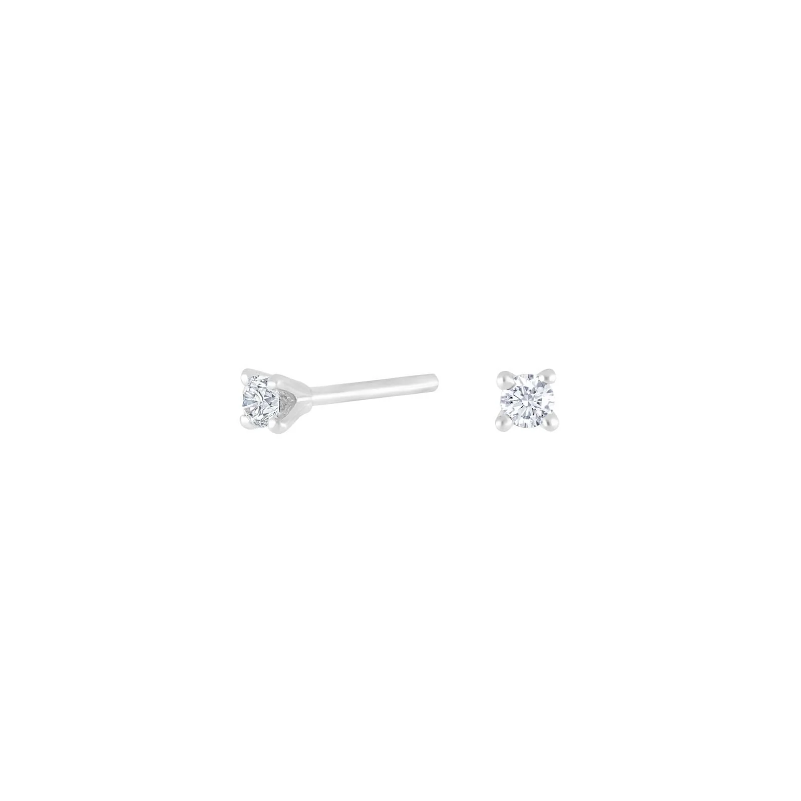 HEART 14kt. hvidguldsørestikker m/dia. 0.10ct W/SI