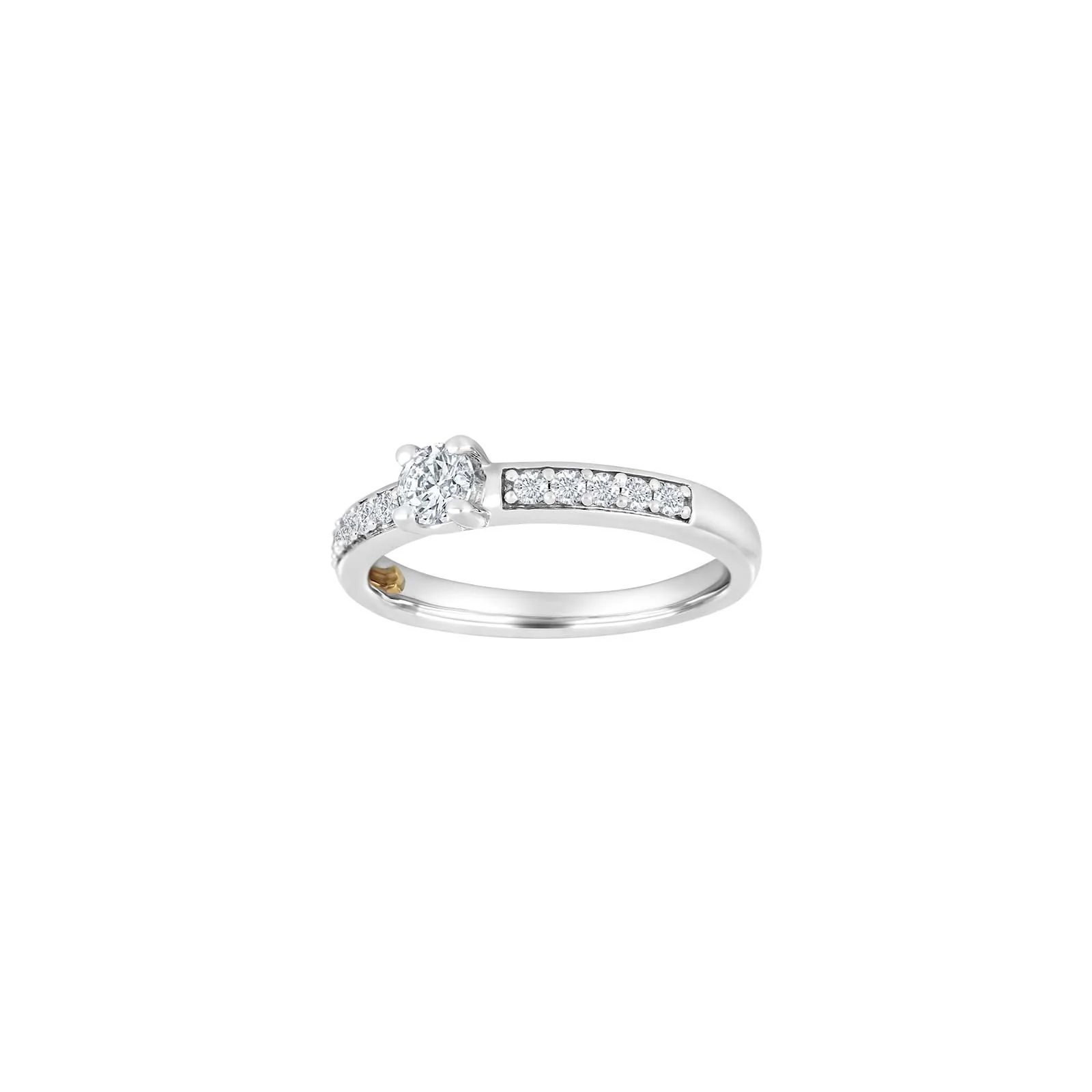 HEART 14kt. hvidguldsring m/dia. 0.50ct W/SI - Image 2