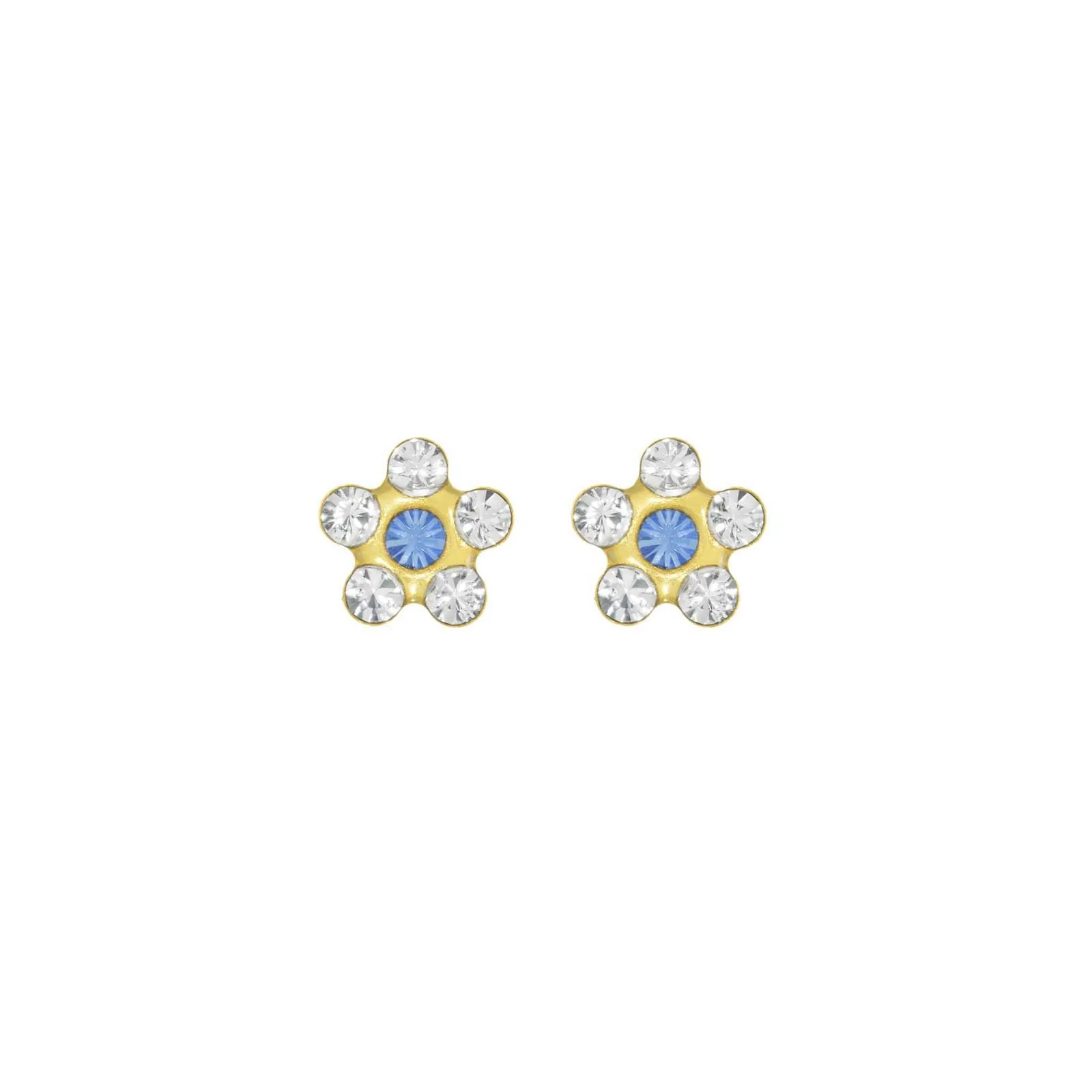 Inv2000 14kt. blomst crystal/safir