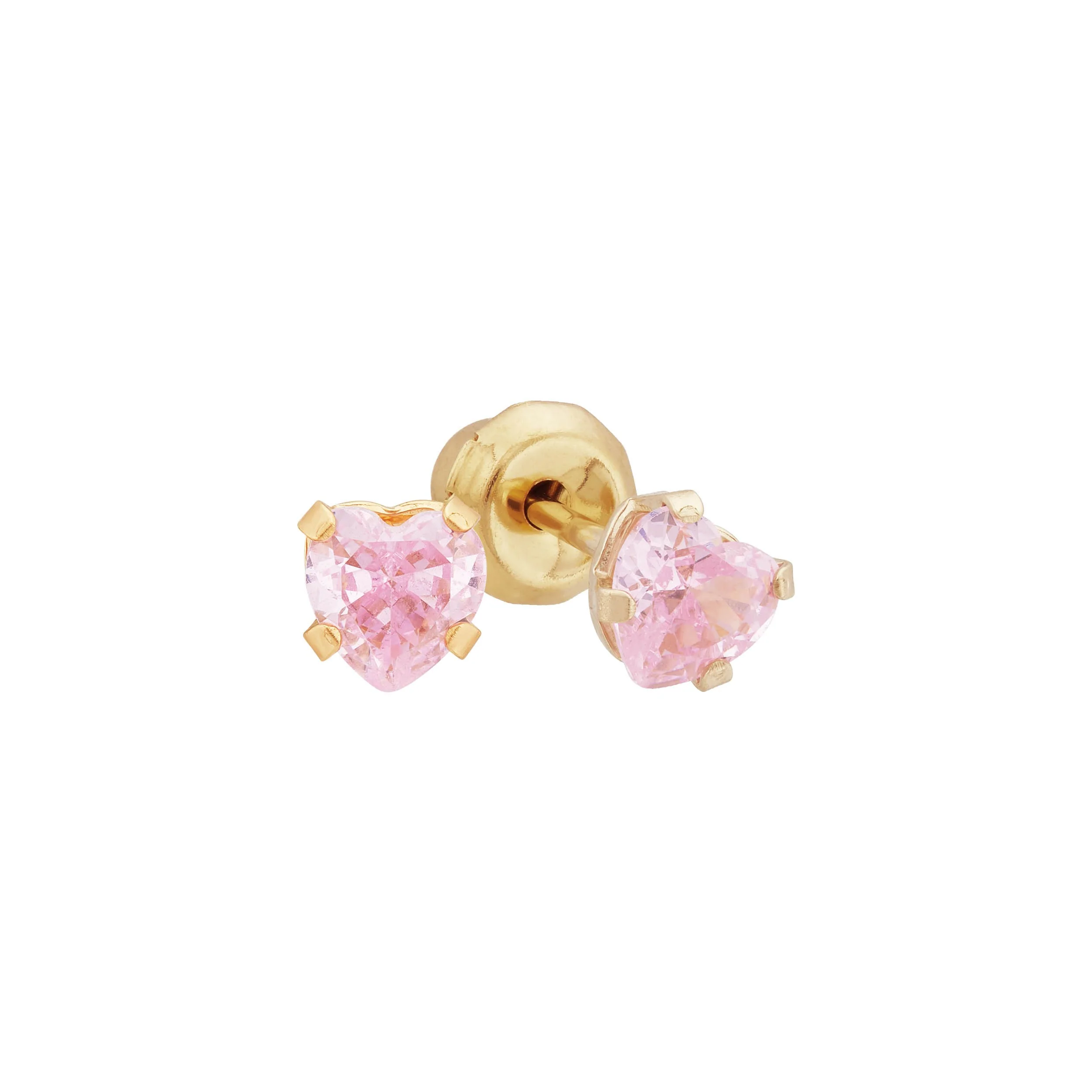 Inv2000 14kt. pink hjerte cz - Image 2