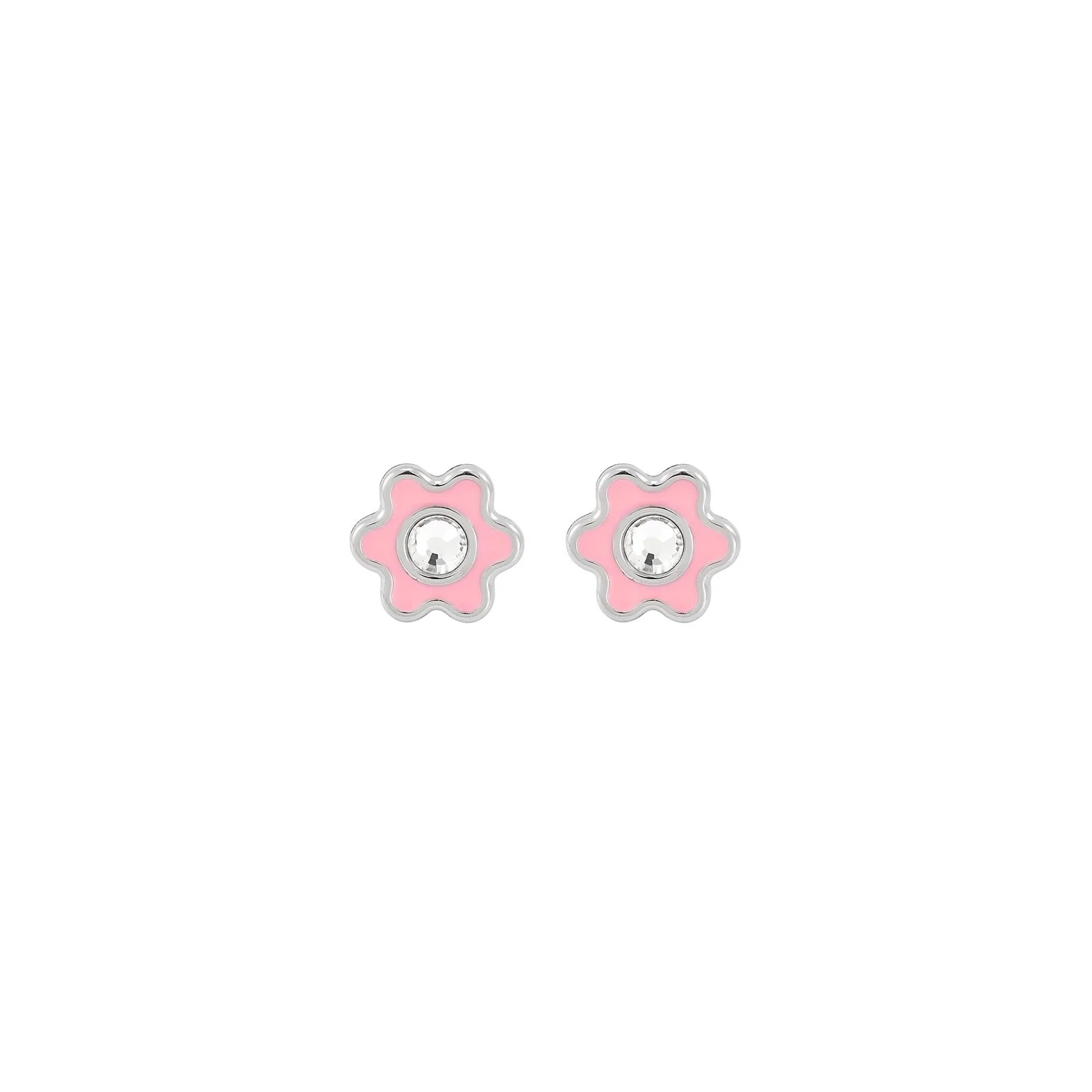 Inv2000 Blomst med pink emalje og crystal
