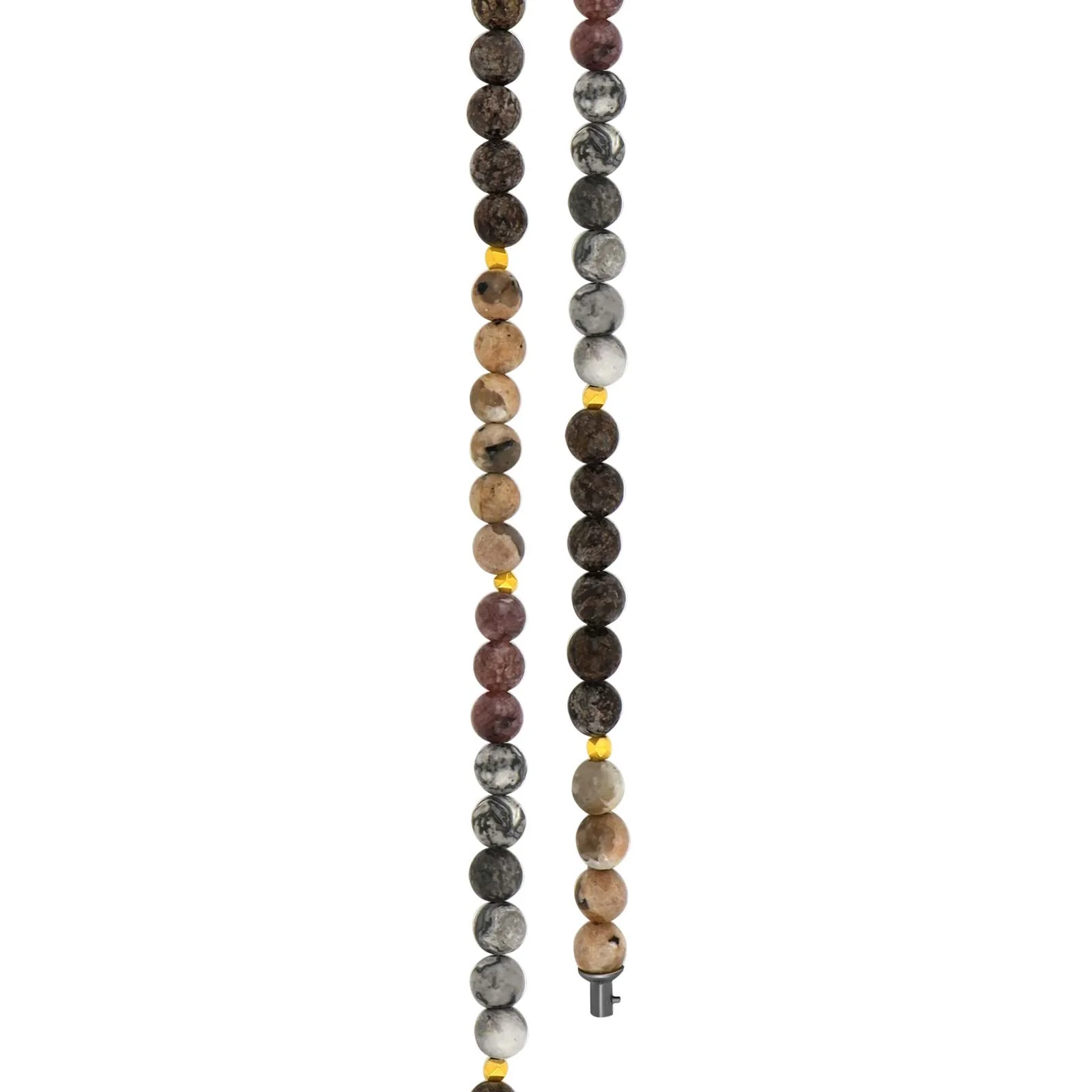 Jasper,spong quartz, snow flake jasper, forg. hematit 6mm