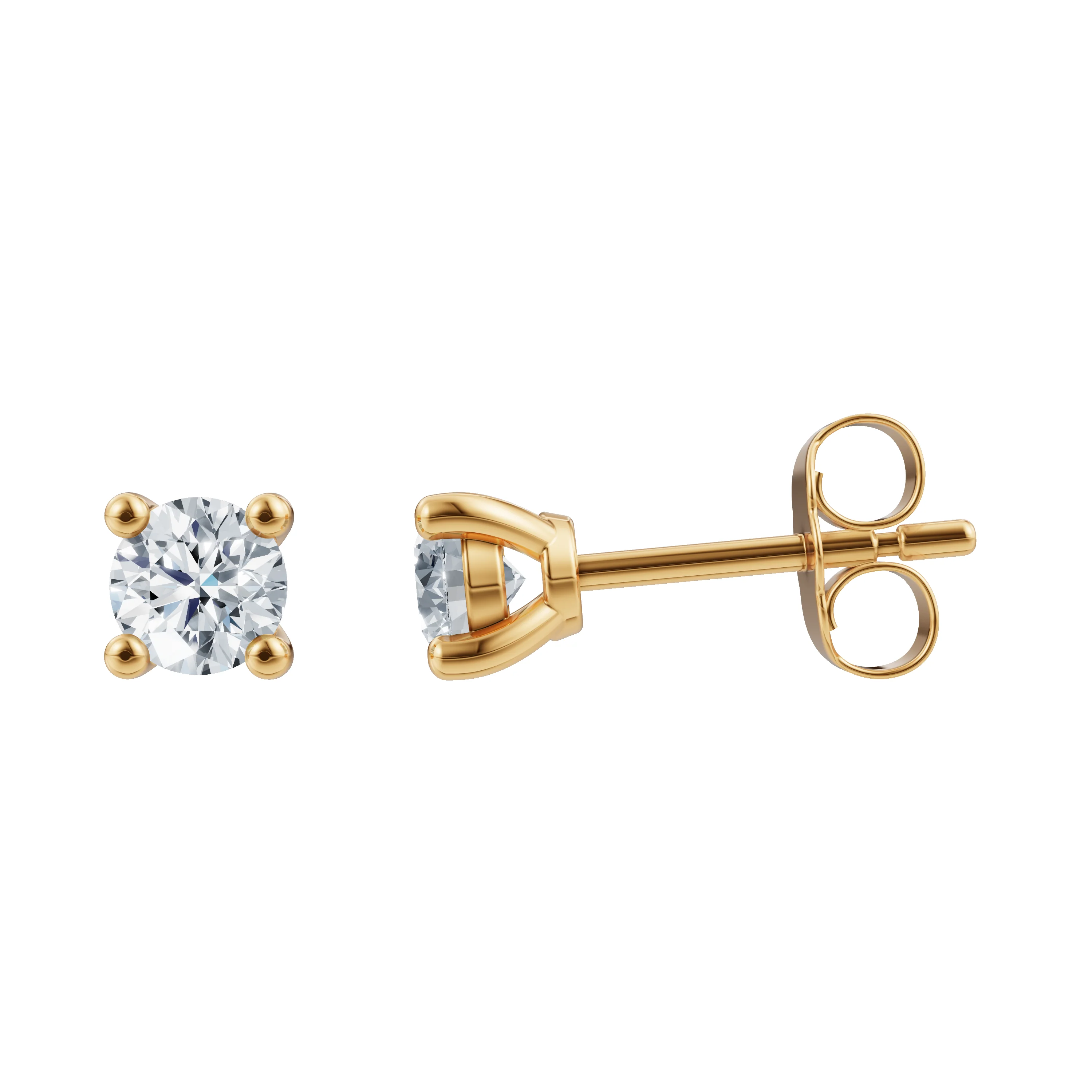 LUXURY 14kt. guldørestikker m. lab grown diamant 2x0,25ct TW/VS2 - Image 3