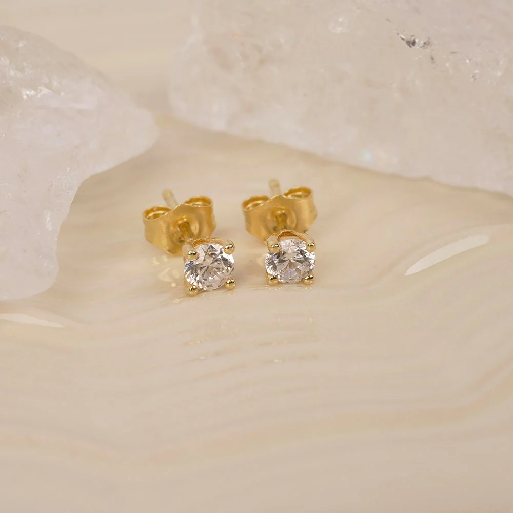 LUXURY 14kt. guldørestikker m. lab grown diamant 2x0,25ct TW/VS2 - Image 4