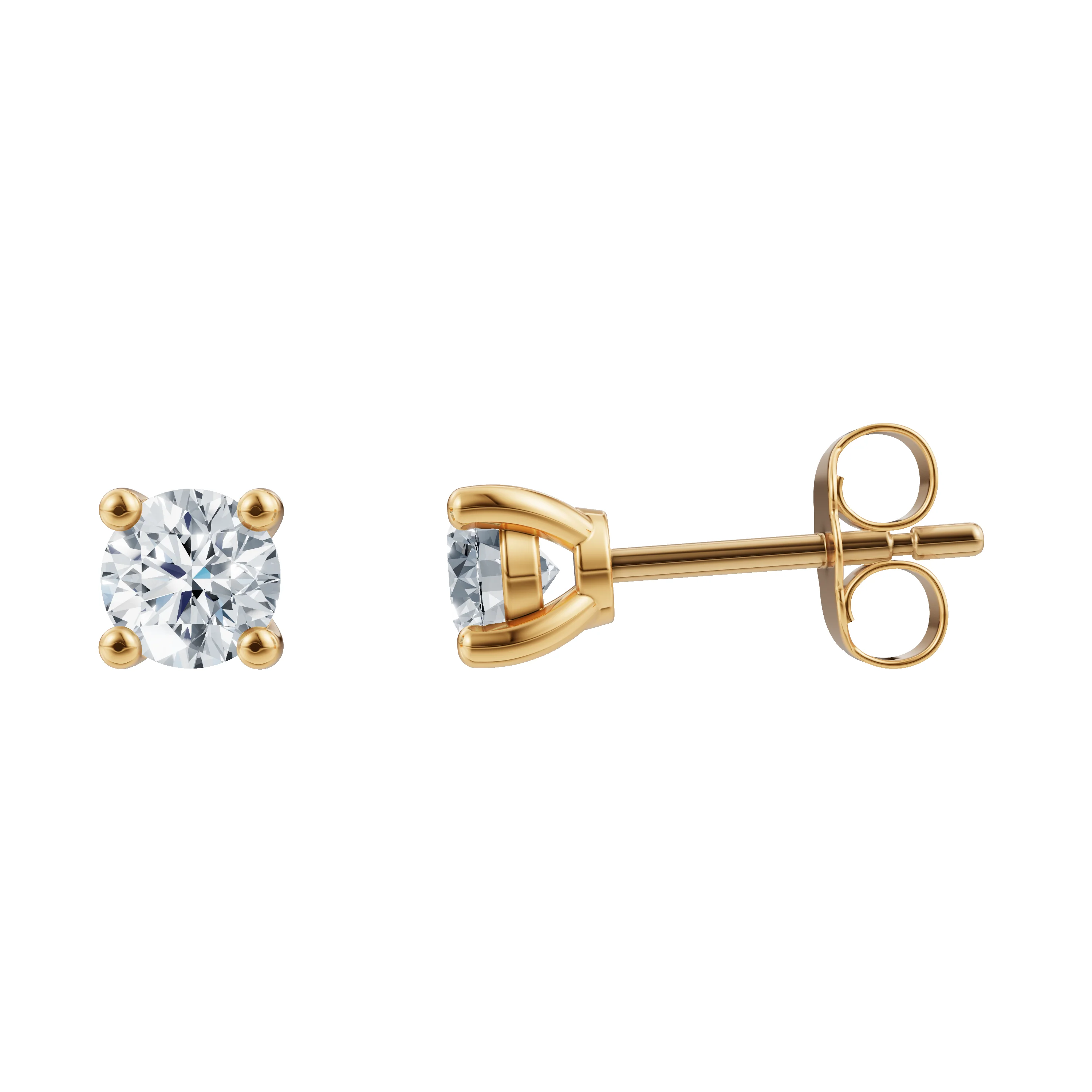 LUXURY 14kt. guldørestikker m. lab grown diamant 2x0,35ct TW/VS2 - Image 5
