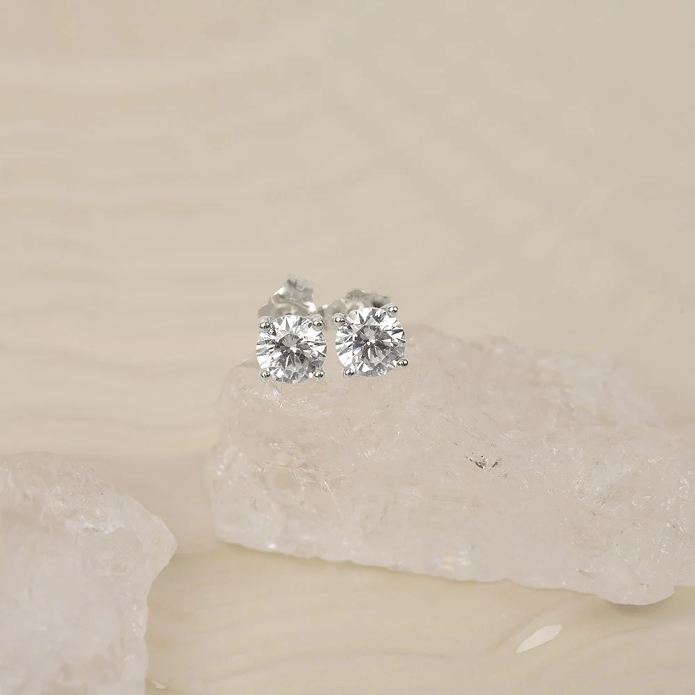 LUXURY 14kt. guldørestikker m. lab grown diamant 2x0,50ct TW/VS2 - Image 2