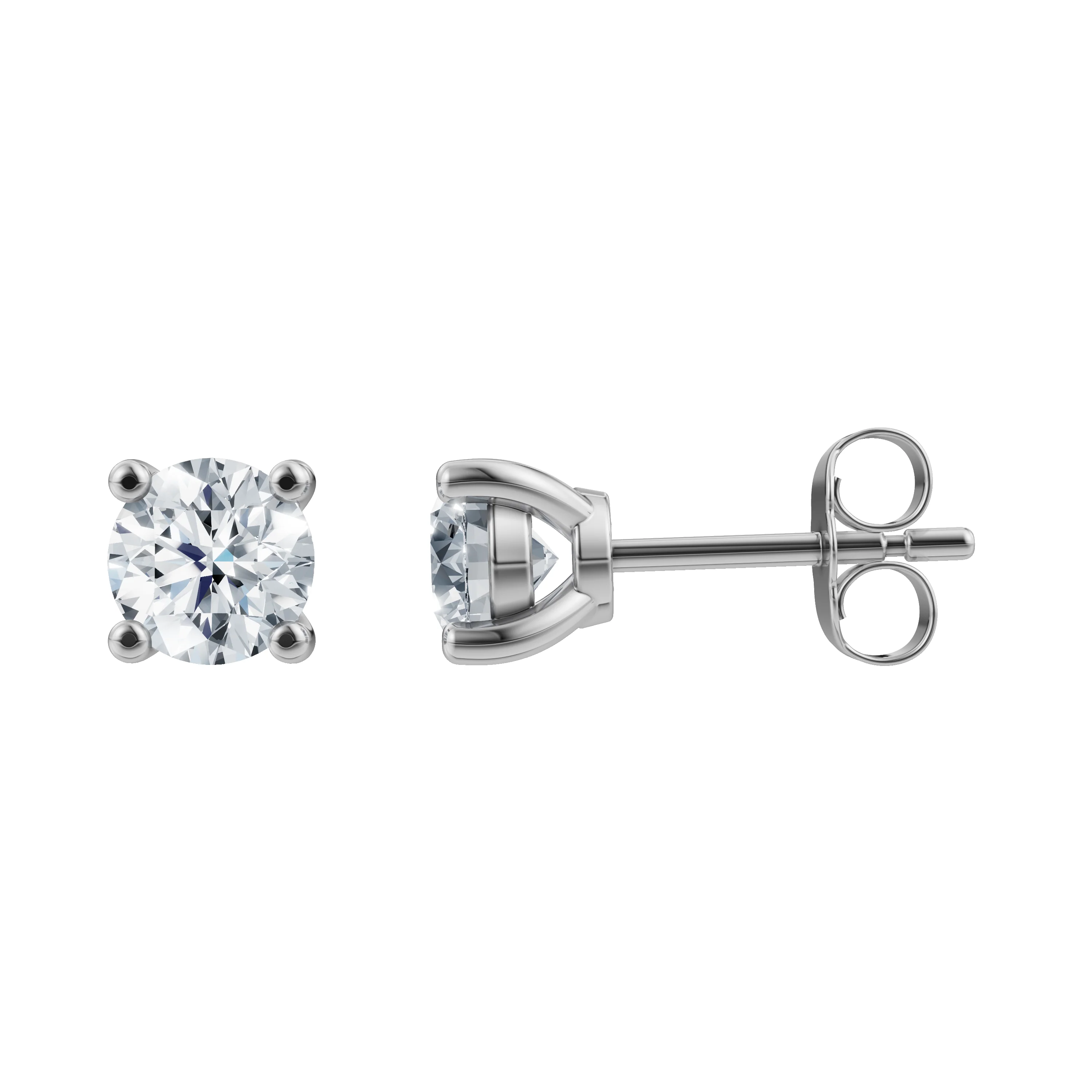 LUXURY 14kt. guldørestikker m. lab grown diamant 2x0,50ct TW/VS2 - Image 4