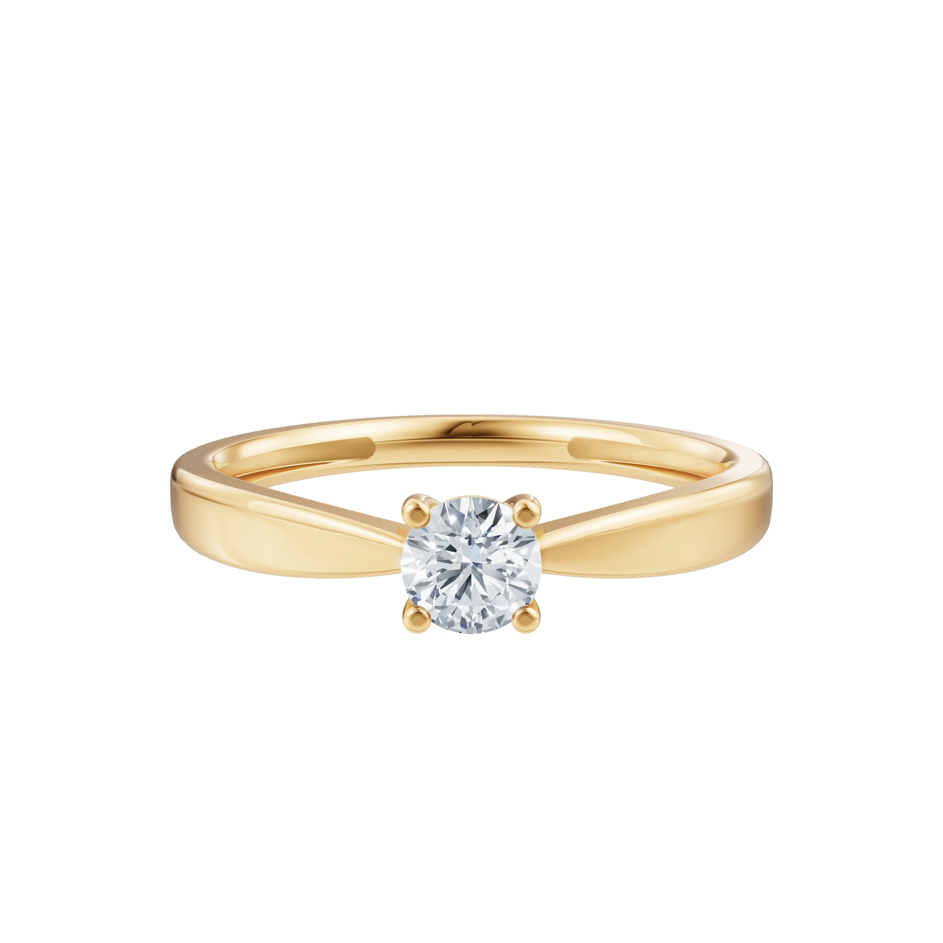 LUXURY 14kt. guldring m. lab grown diamant 0,25ct TW/VS2 - Image 9
