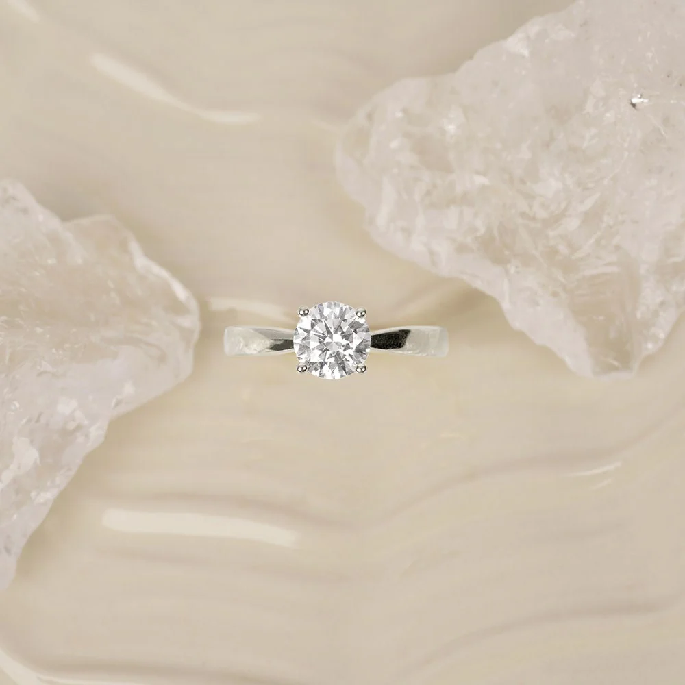 LUXURY 14kt. guldring m. lab grown diamant 1,0ct TW/VS2 - Image 2