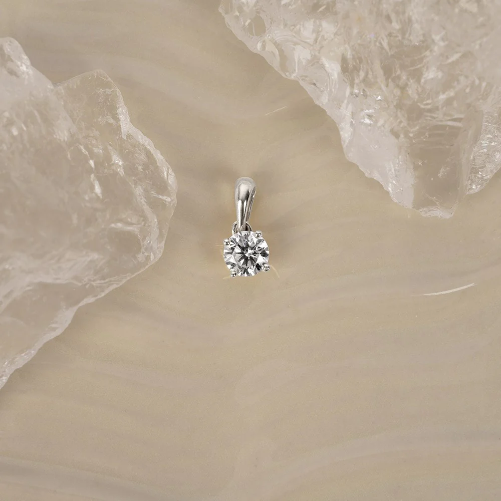 LUXURY 14kt. guldvedhæng m. lab grown diamant 0,25ct TW/VS2 - Image 2