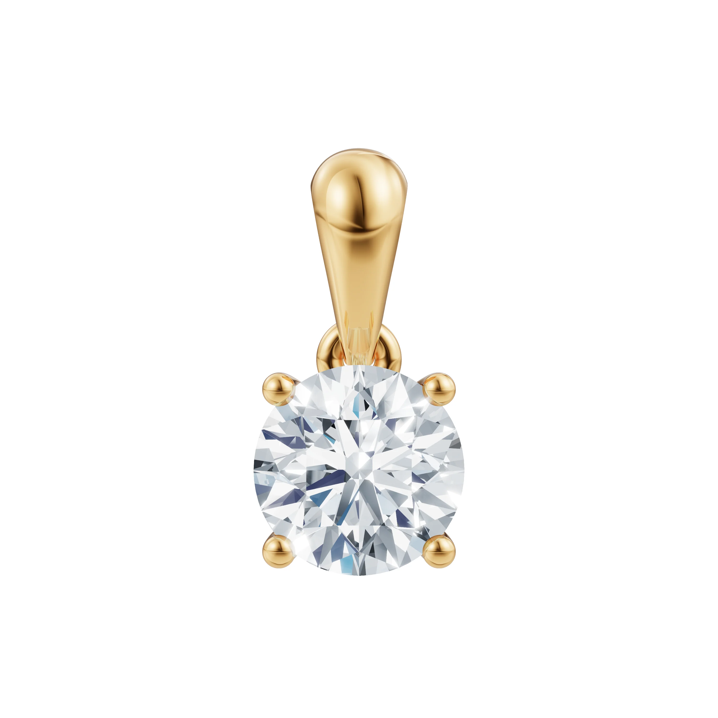 LUXURY 14kt. guldvedhæng m. lab grown diamant 0,50ct TW/VS2 - Image 5
