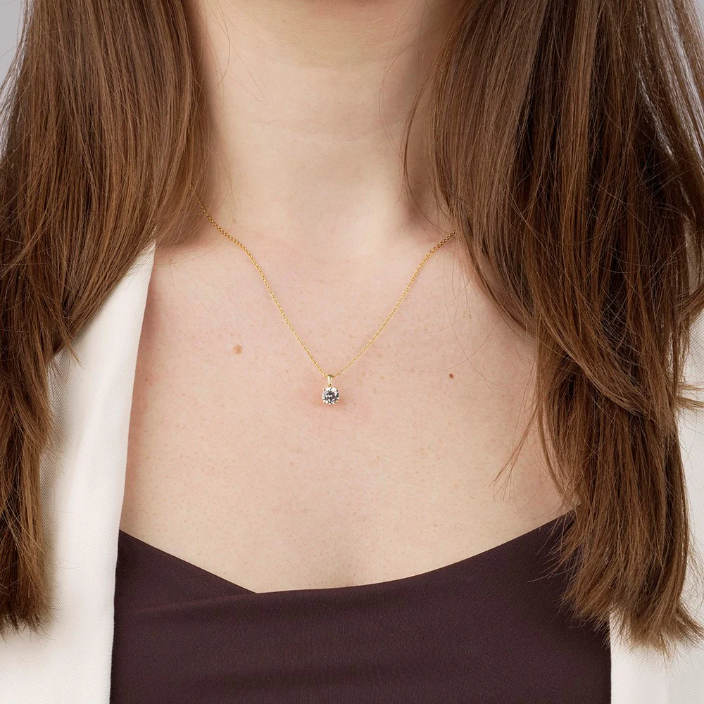 LUXURY 14kt. guldvedhæng m. lab grown diamant 0,70ct TW/VS2 - Image 2
