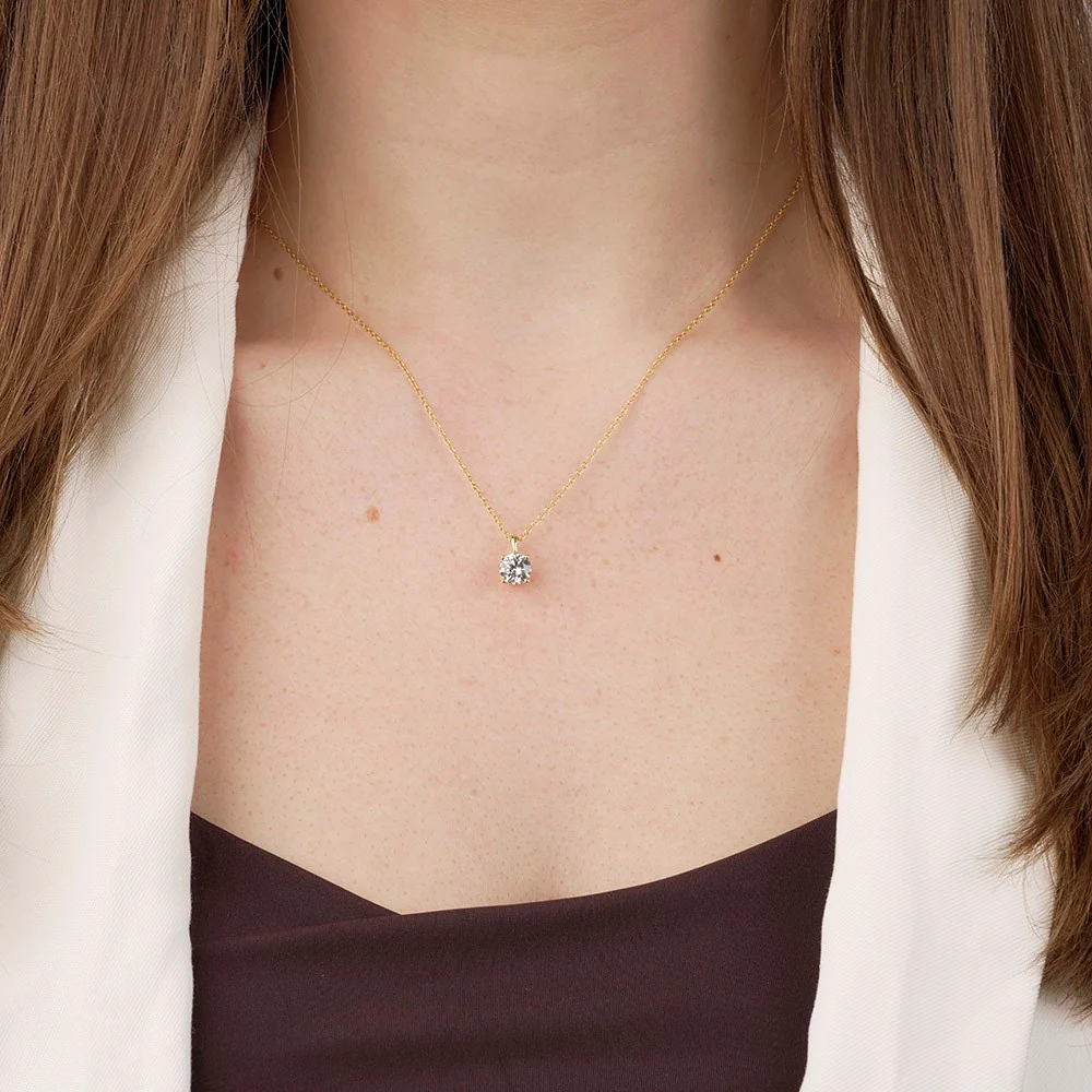 LUXURY 14kt. guldvedhæng m. lab grown diamant 1,0ct TW/VS2 - Image 3