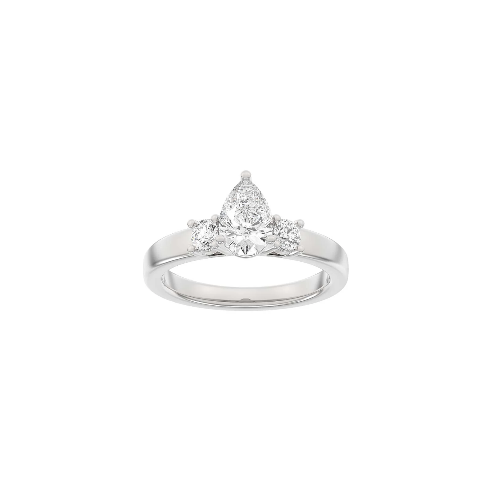 LUXURY Classic dråbe 14kt. guldring m. lab grown diamant 1,33ct TW/VS2 - Image 3