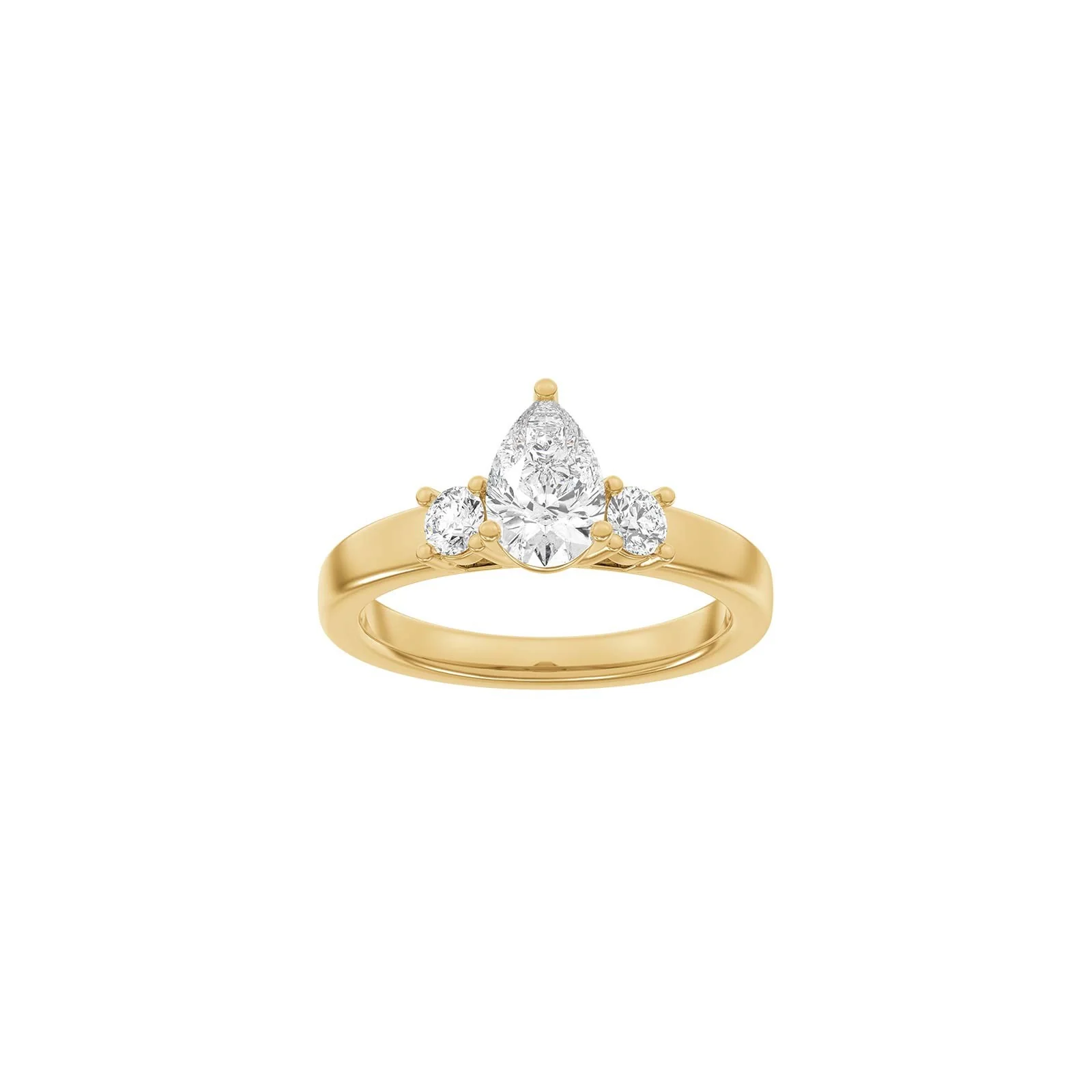 LUXURY Classic dråbe 14kt. guldring m. lab grown diamant 1,33ct TW/VS2 - Image 4