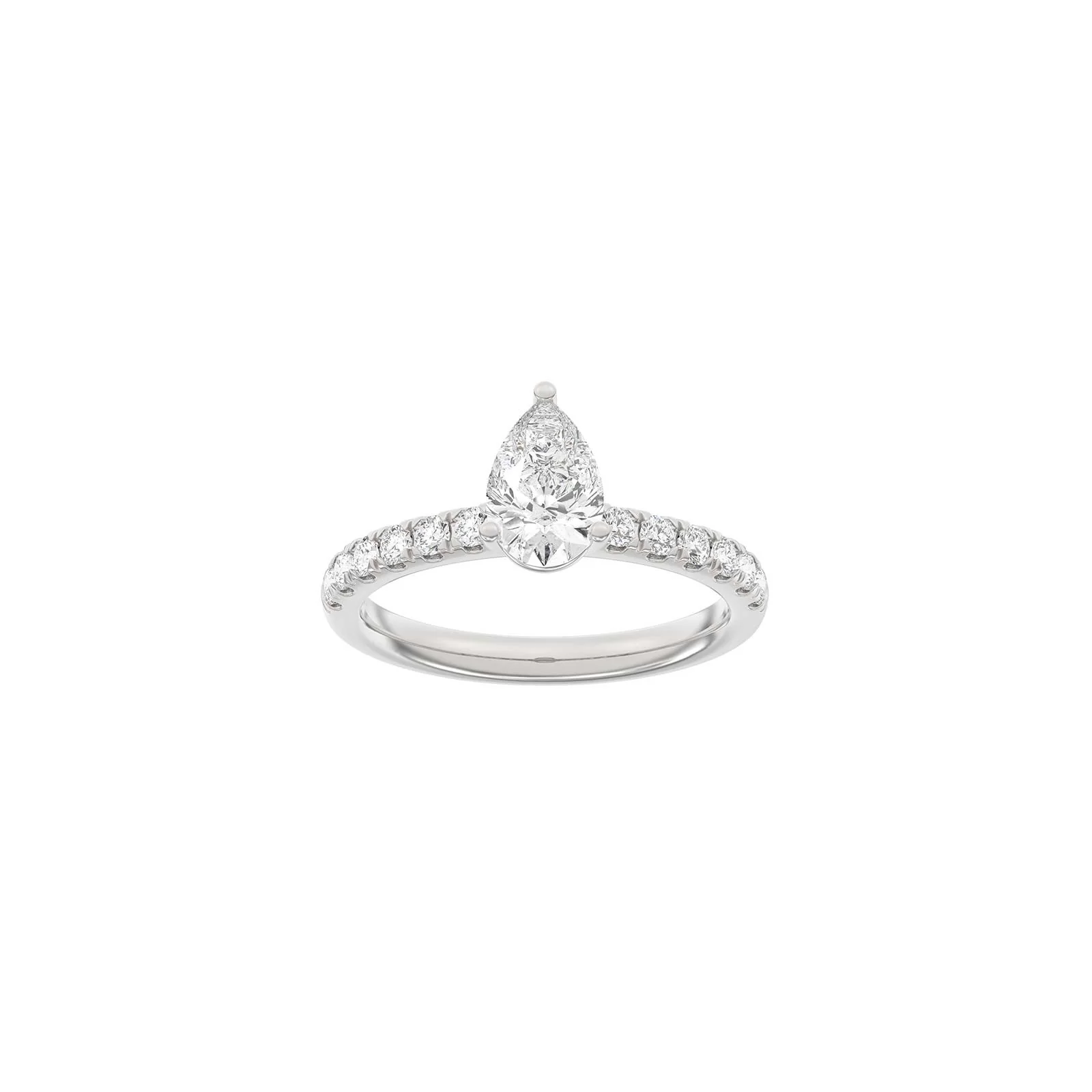 LUXURY Classic dråbe 14kt. guldring m. lab grown diamant 1,4ct TW/VS2 - Image 3
