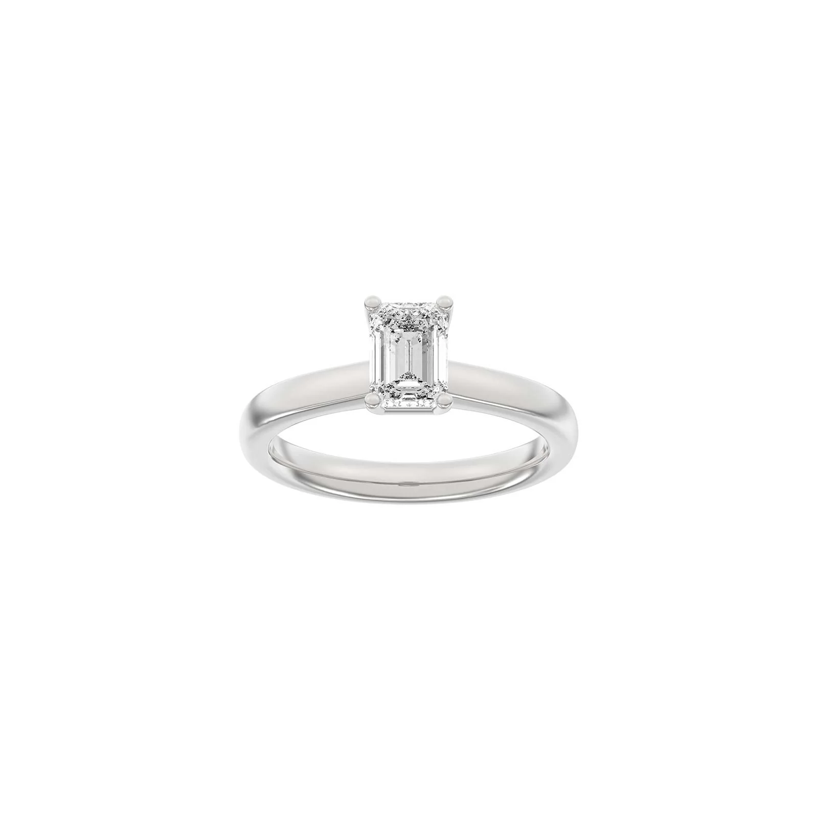 LUXURY Classic firkant 14kt. guldring m. lab grown diamant 1,0ct TW/VS2 - Image 3