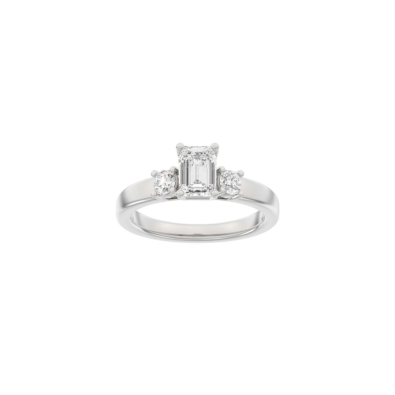 LUXURY Classic firkant 14kt. guldring m. lab grown diamant 1,33ct TW/VS2 - Image 3