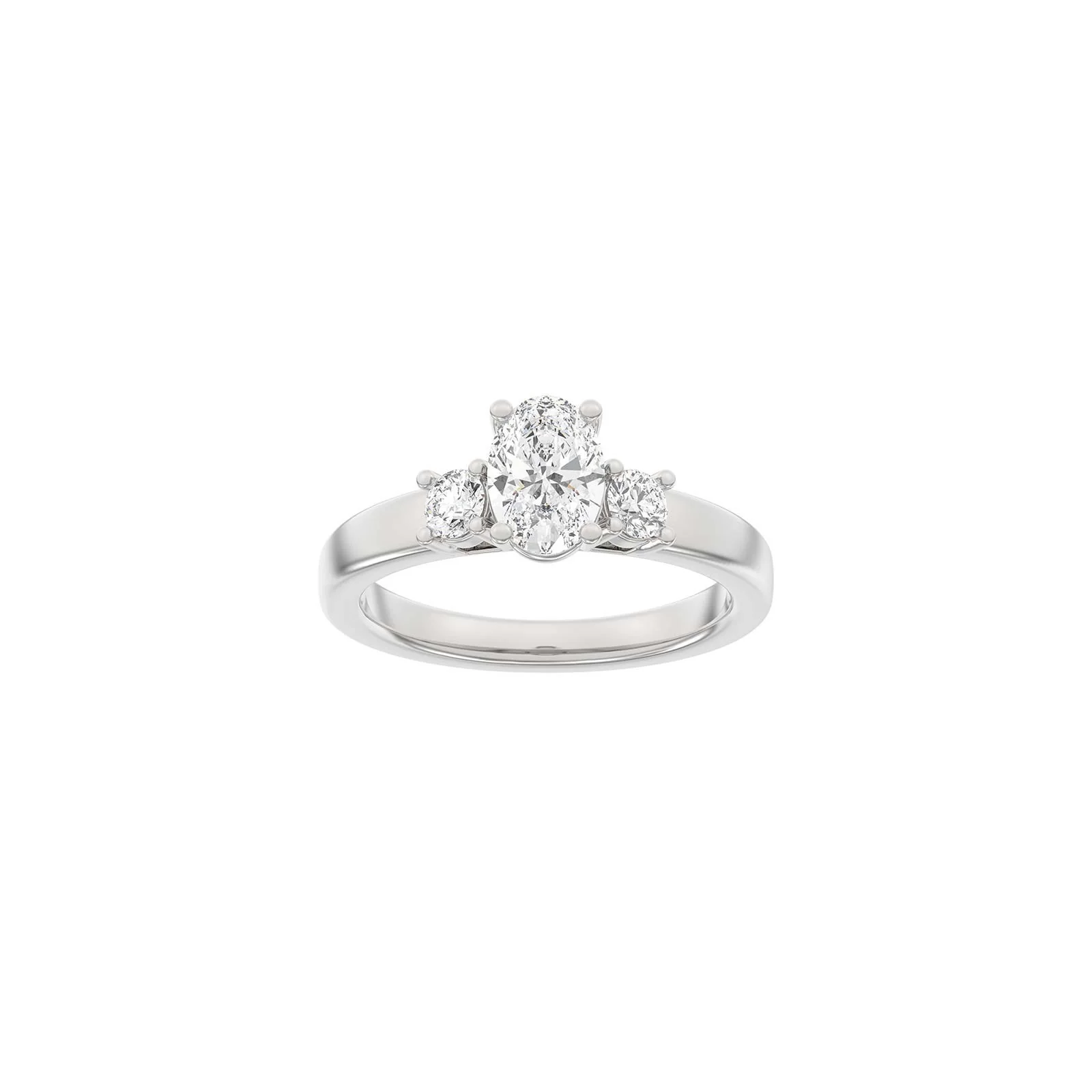 LUXURY Classic oval 14kt. guldring m. lab grown diamant 1,33ct TW/VS2 - Image 3