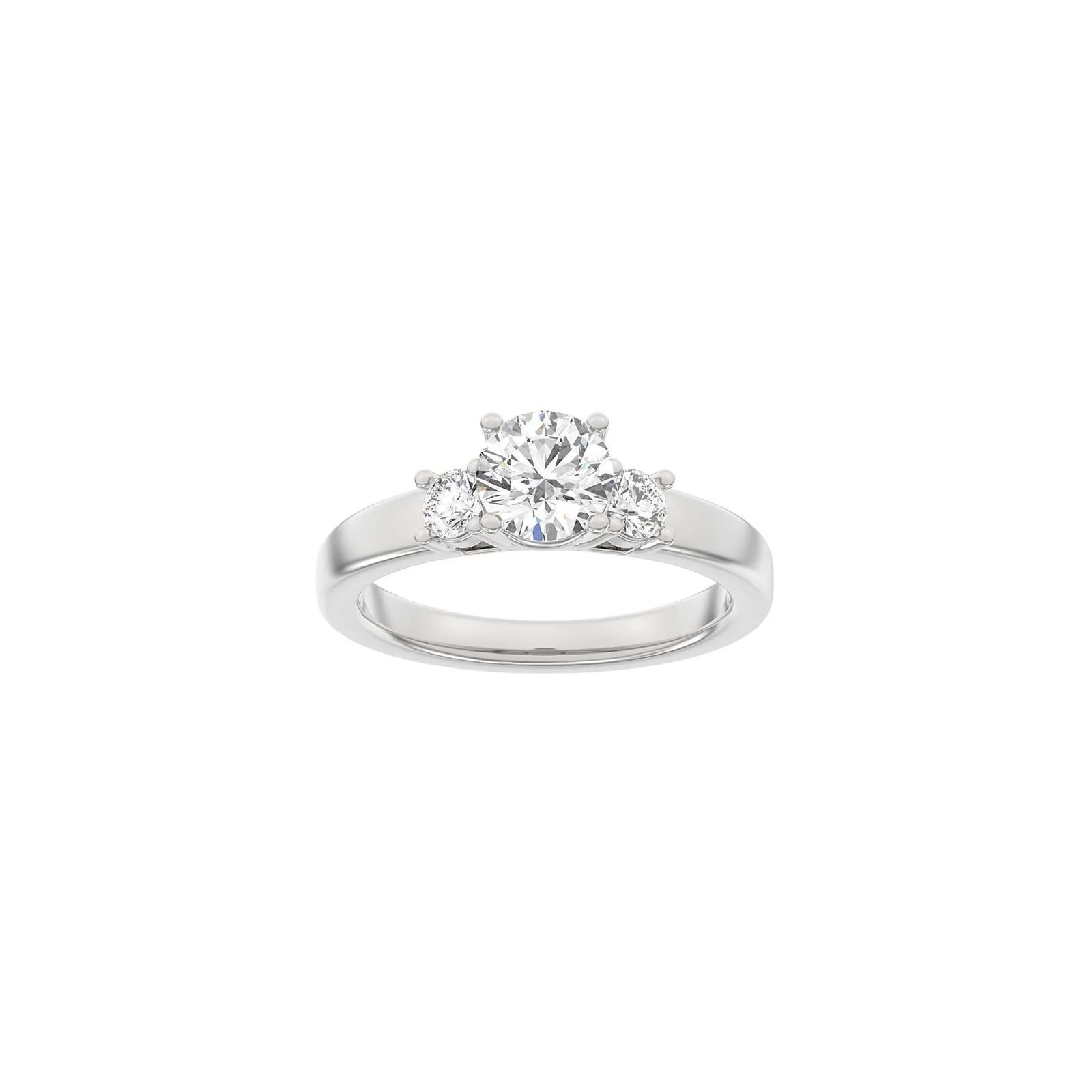 LUXURY Classic rund 14kt. guldring m. lab grown diamant 1,33ct TW/VS2 - Image 3
