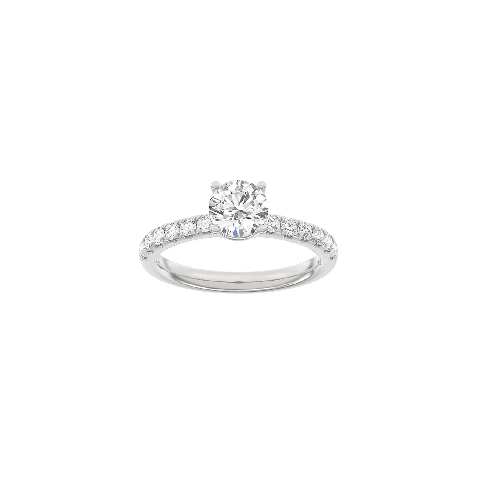 LUXURY Classic rund 14kt. guldring m. lab grown diamant 1,4ct TW/VS2 - Image 3