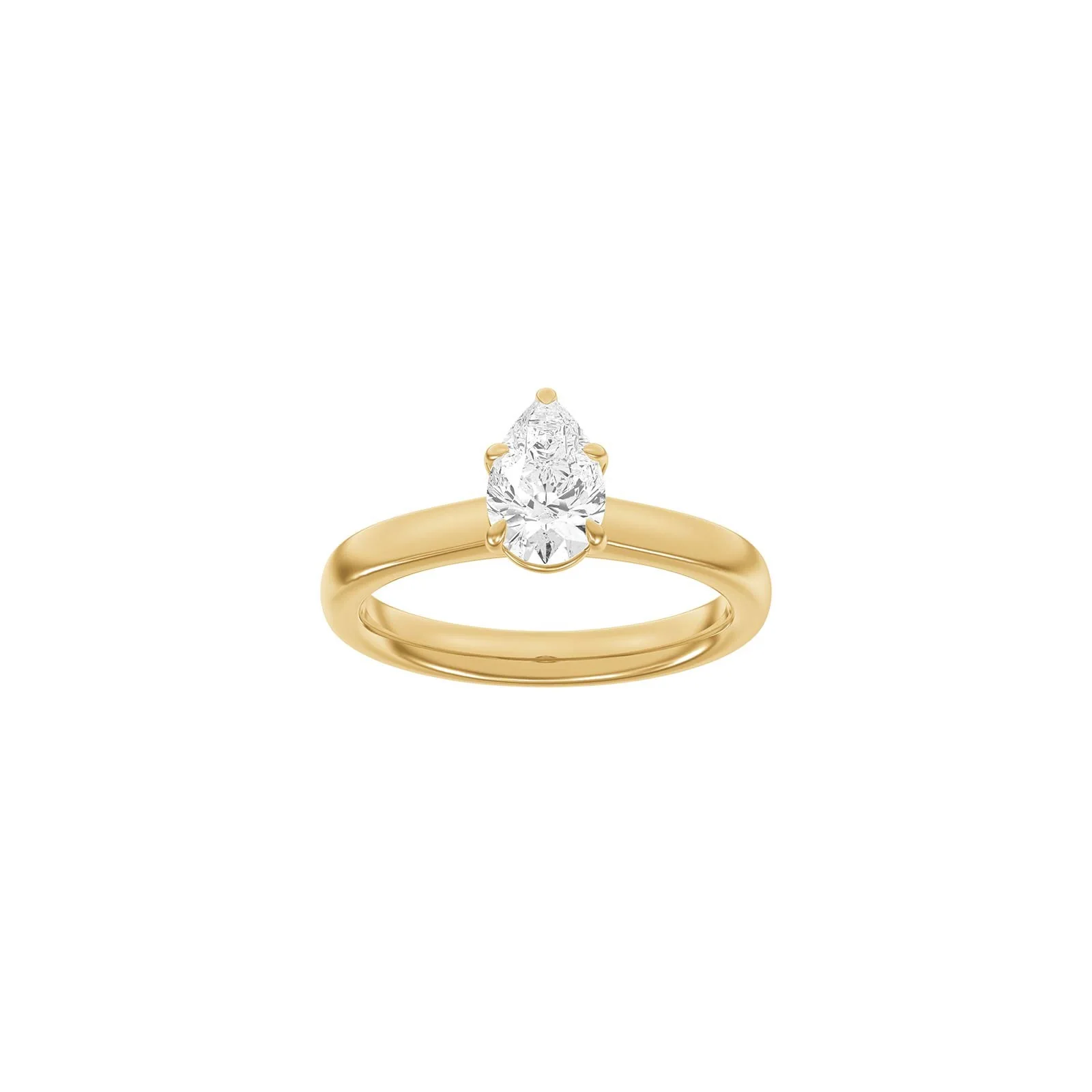LUXURY Modern dråbe 14kt. guldring m. lab grown diamant 1,0ct TW/VS2 - Image 4