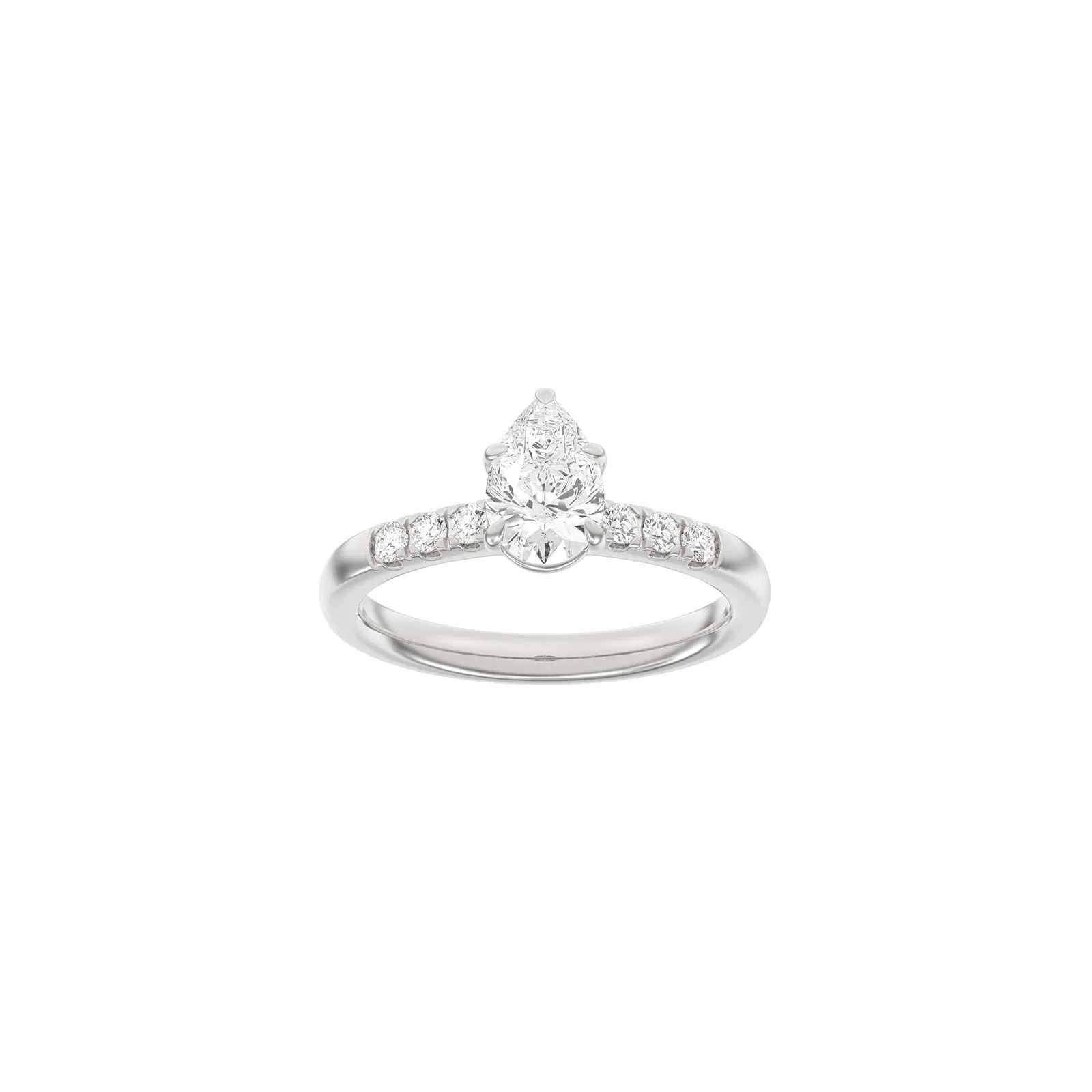 LUXURY Modern dråbe 14kt. guldring m. lab grown diamant 1,2ct TW/VS2 - Image 3